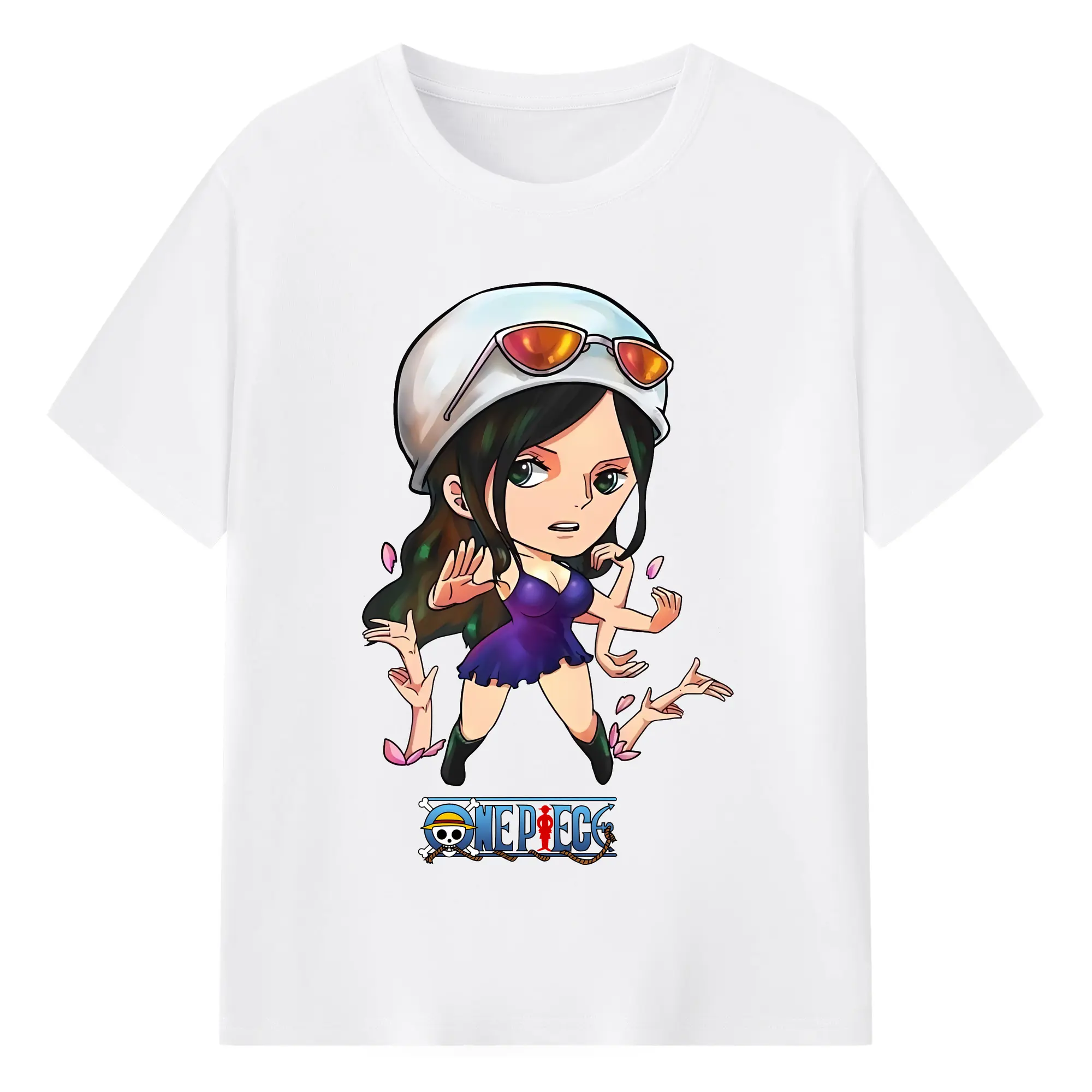 ワンピース グッズ ニコ・ロビン - 綿100％ 半袖Tシャツ ・ フロントプリント ・ 快適 通気性 ・ 日常使い 散歩 スポーツ用