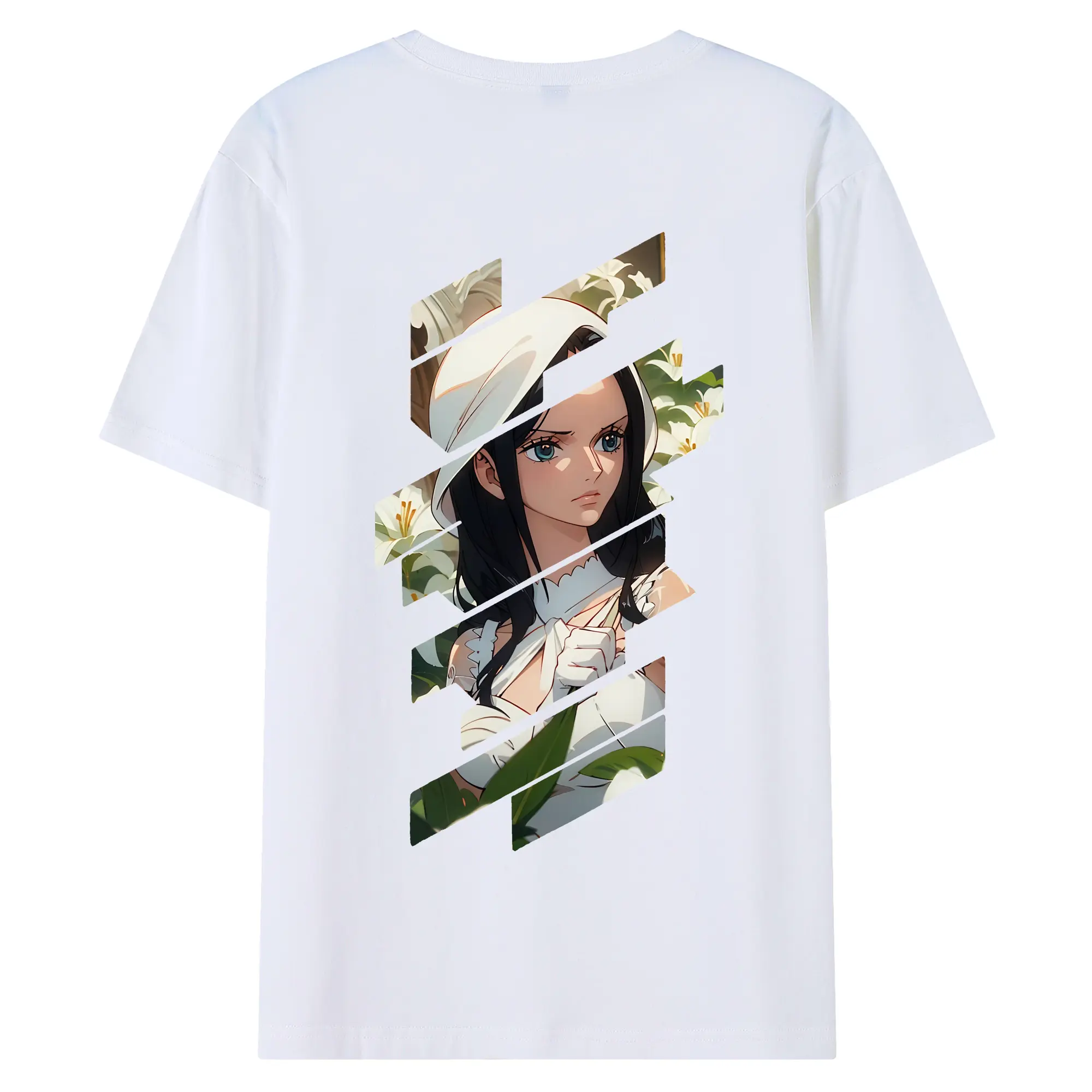 ワンピース グッズ ニコ・ロビン - 綿100％ 半袖Tシャツ ・ バックプリント ・ 快適 通気性 ・ 日常使い 散歩 スポーツ用