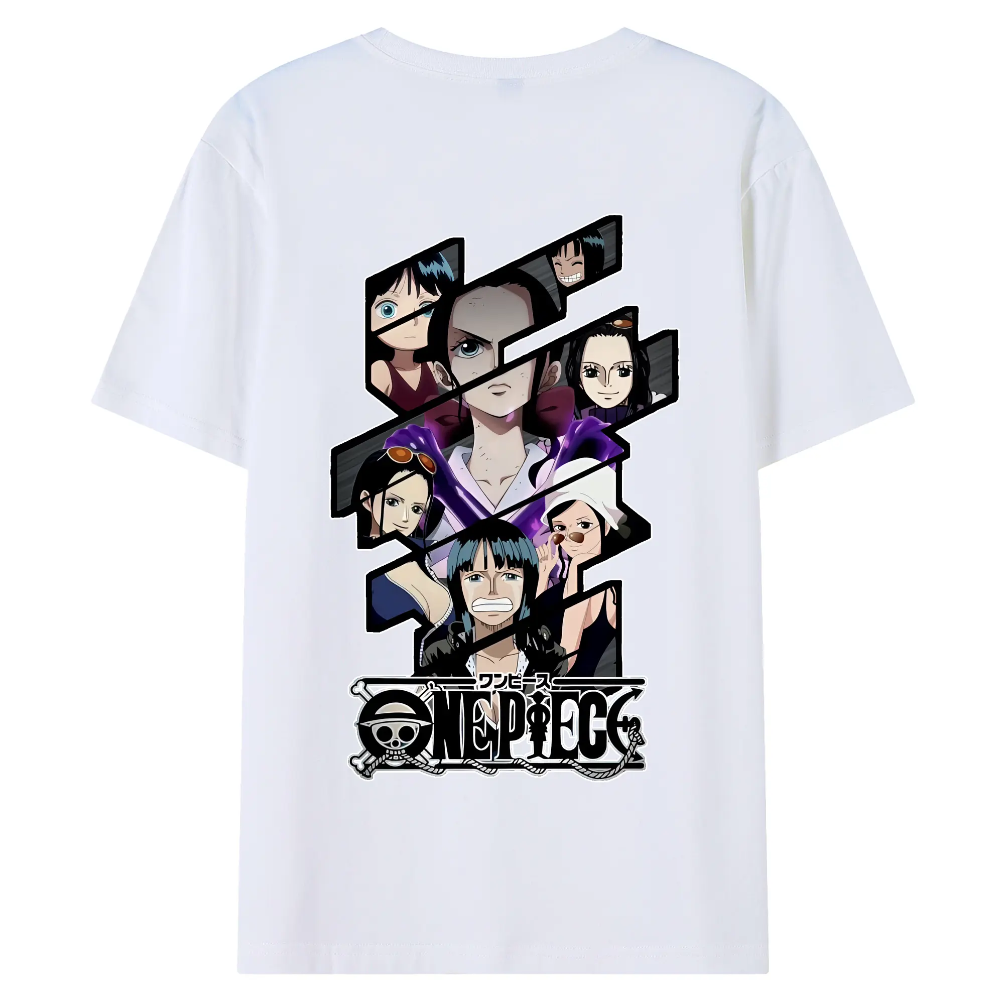 ワンピース グッズ ニコ・ロビン - 綿100％ 半袖Tシャツ ・ バックプリント ・ 快適 通気性 ・ 日常使い 散歩 スポーツ用