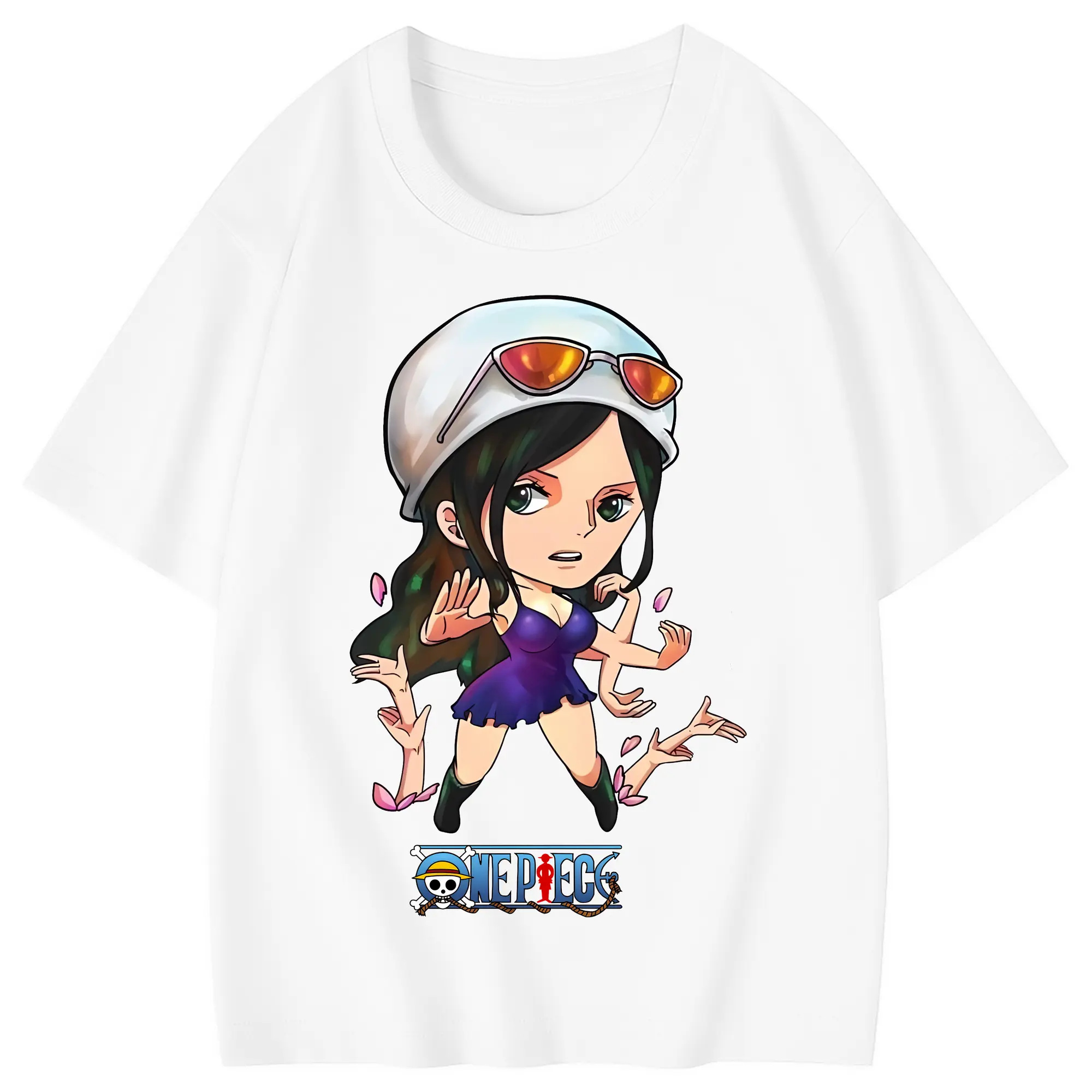 ワンピース グッズ ニコ・ロビン - 綿100％ キッズTシャツ ・ フロントプリント ・ 快適 通気性 ・ スポーツ カジュアル 散歩用