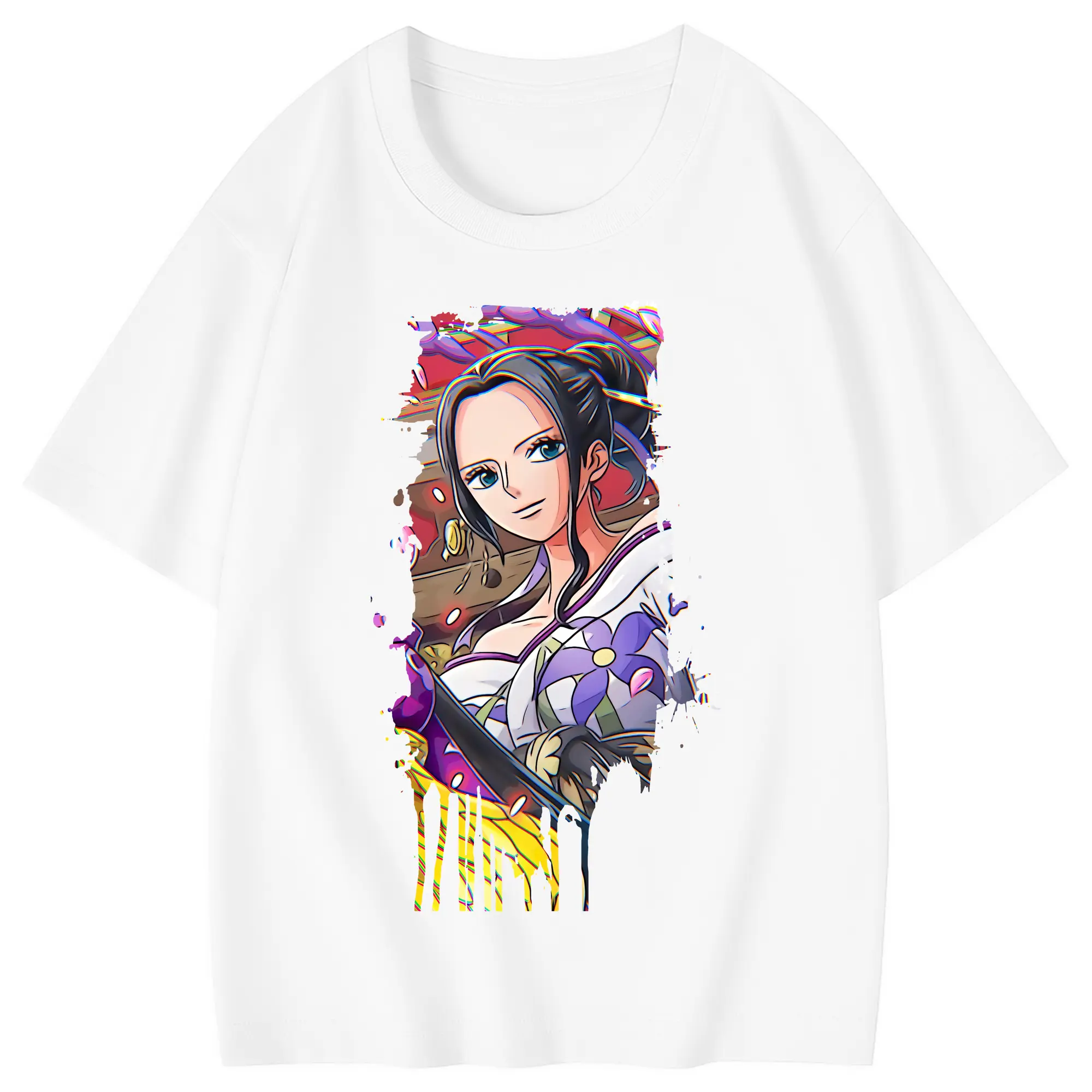 ワンピース グッズ ニコ・ロビン - 綿100％ キッズTシャツ ・ フロントプリント ・ 快適 通気性 ・ スポーツ カジュアル 散歩用