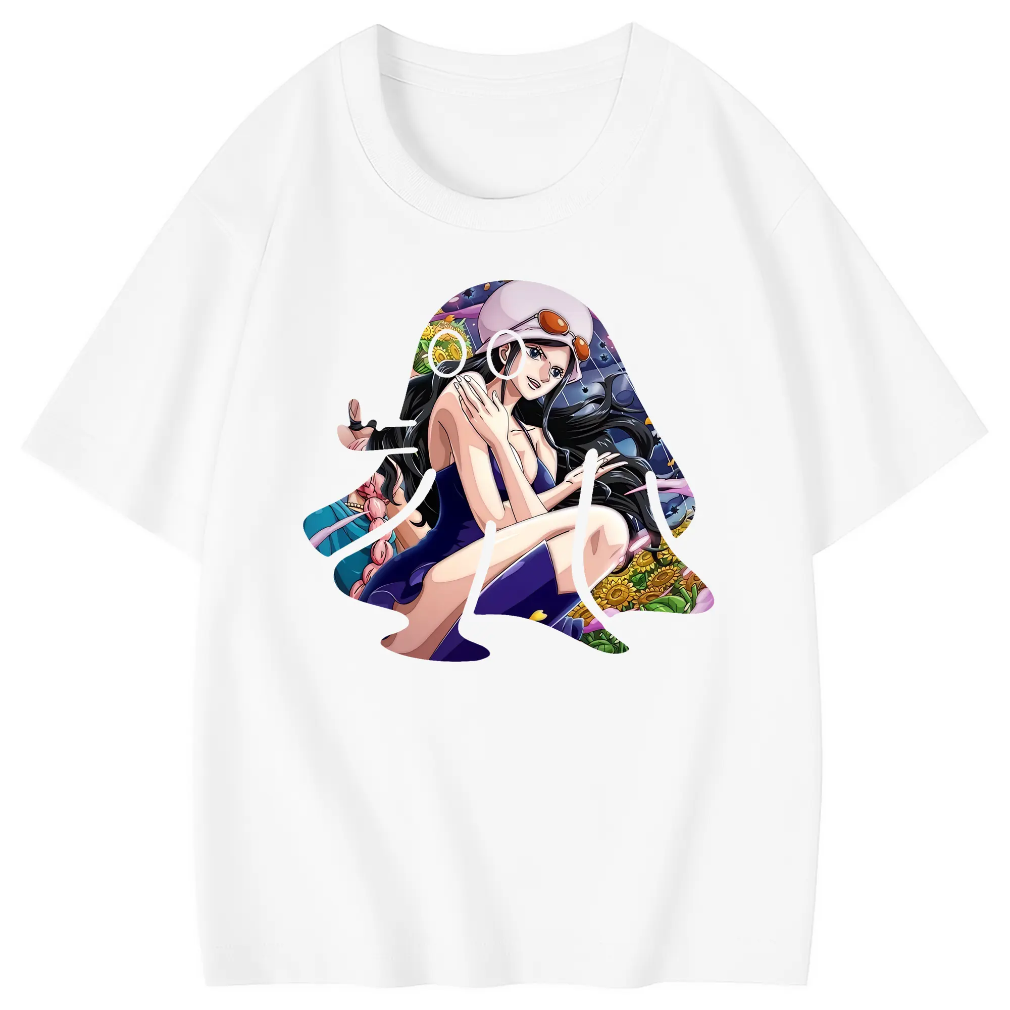 ワンピース グッズ ニコ・ロビン - 綿100％ キッズTシャツ ・ フロントプリント ・ 快適 通気性 ・ スポーツ カジュアル 散歩用