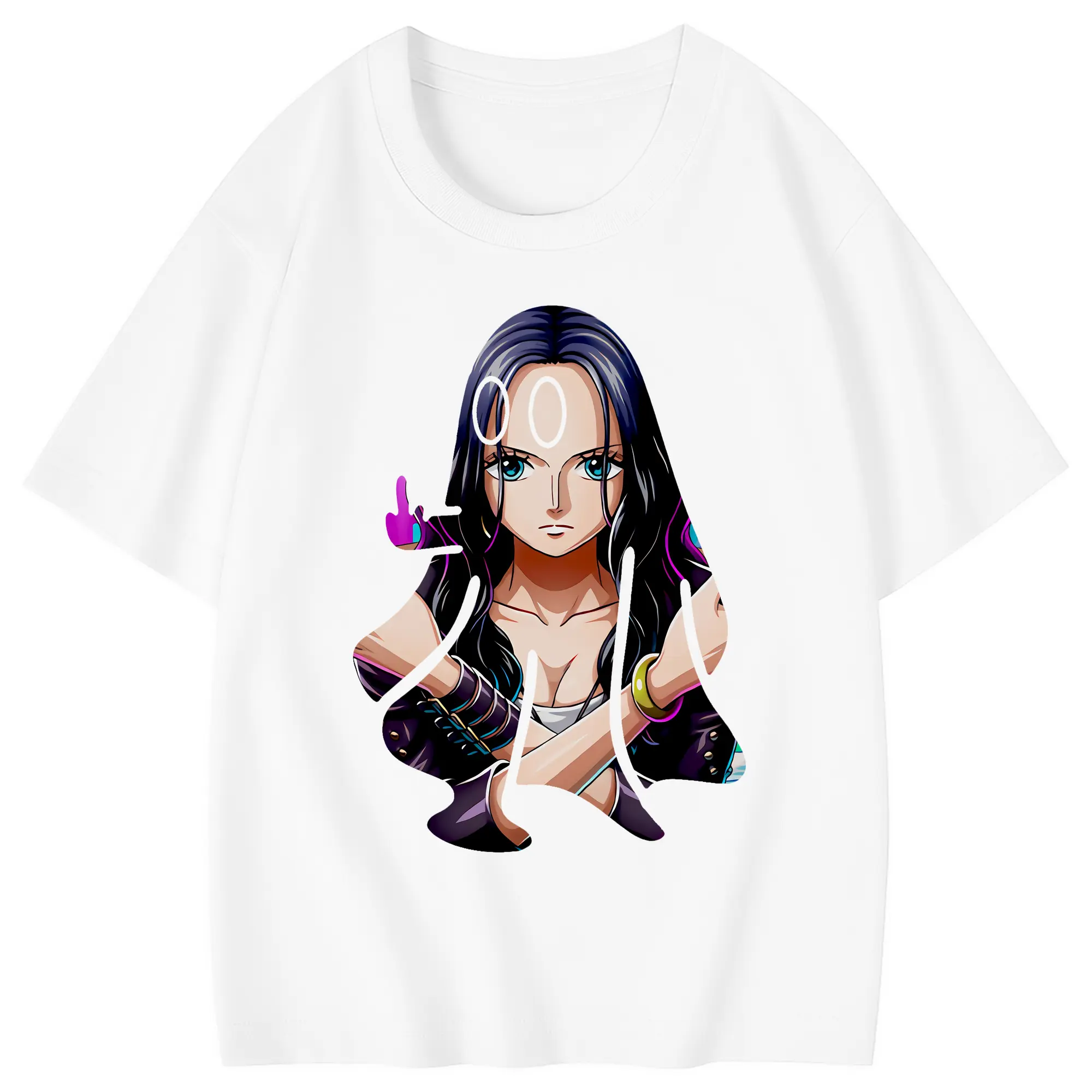 ワンピース グッズ ニコ・ロビン - 綿100％ キッズTシャツ ・ フロントプリント ・ 快適 通気性 ・ スポーツ カジュアル 散歩用