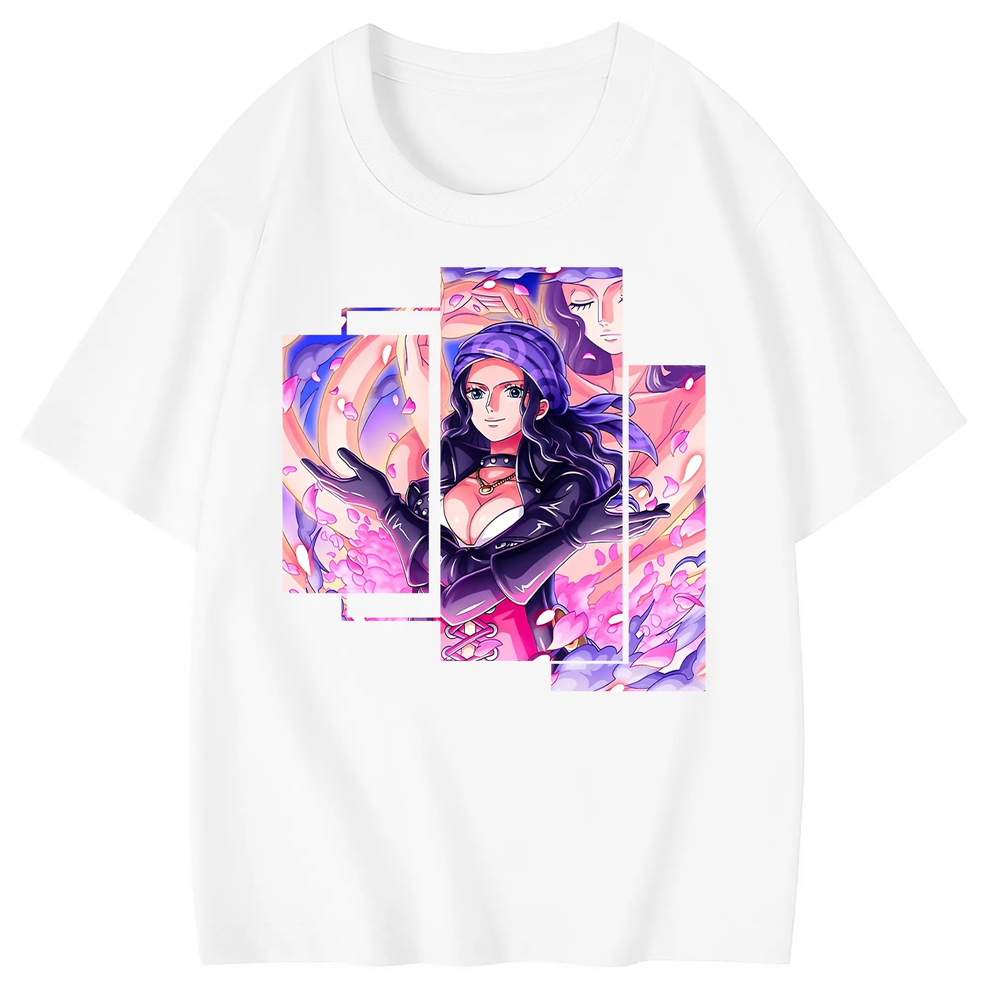 ワンピース グッズ ニコ・ロビン - 綿100％ キッズTシャツ ・ フロントプリント ・ 快適 通気性 ・ スポーツ カジュアル 散歩用