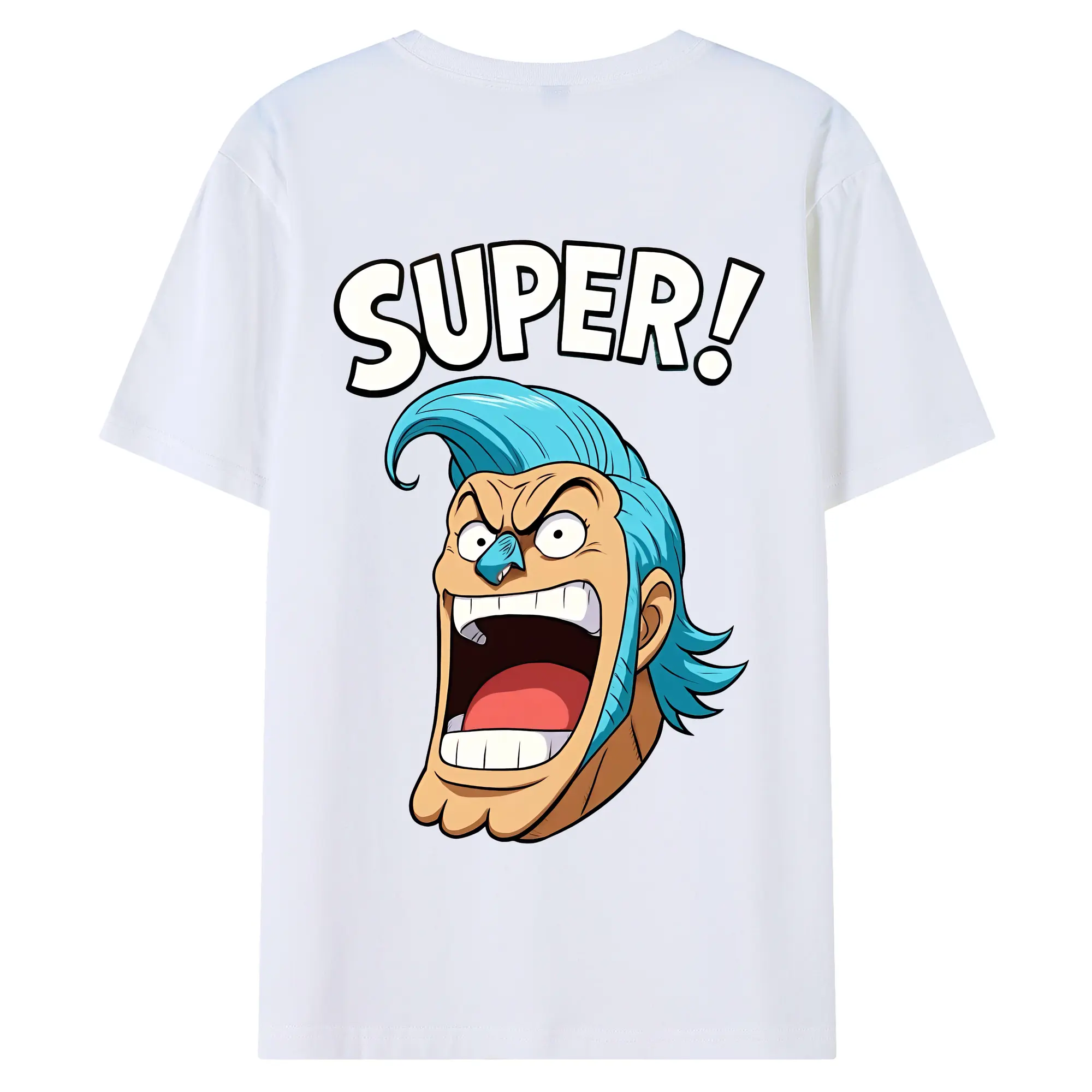 ワンピース グッズ フランキー - 綿100％ 半袖Tシャツ ・ バックプリント ・ 快適 通気性 ・ 日常使い 散歩 スポーツ用