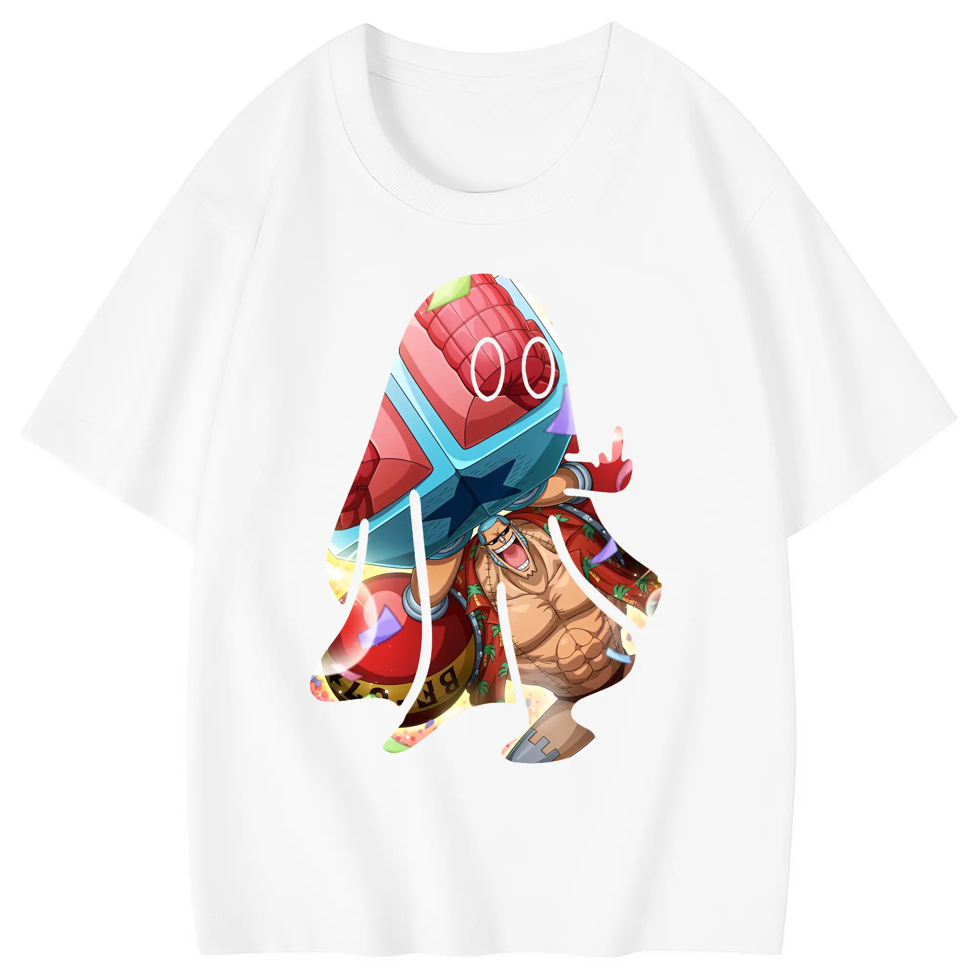 ワンピース グッズ フランキー - 綿100％ キッズTシャツ ・ フロントプリント ・ 快適 通気性 ・ スポーツ カジュアル 散歩用