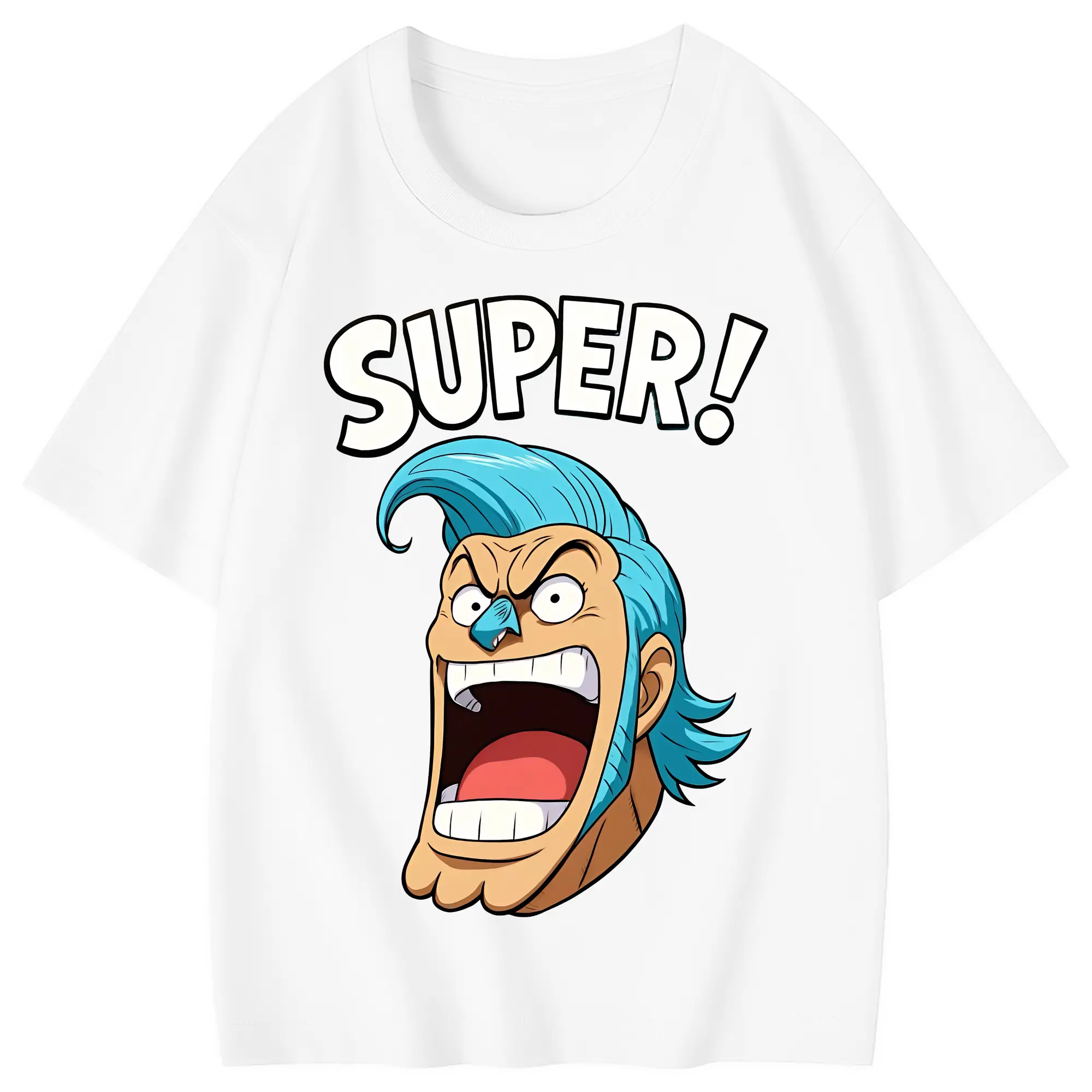 ワンピース グッズ フランキー - 綿100％ キッズTシャツ ・ フロントプリント ・ 快適 通気性 ・ スポーツ カジュアル 散歩用