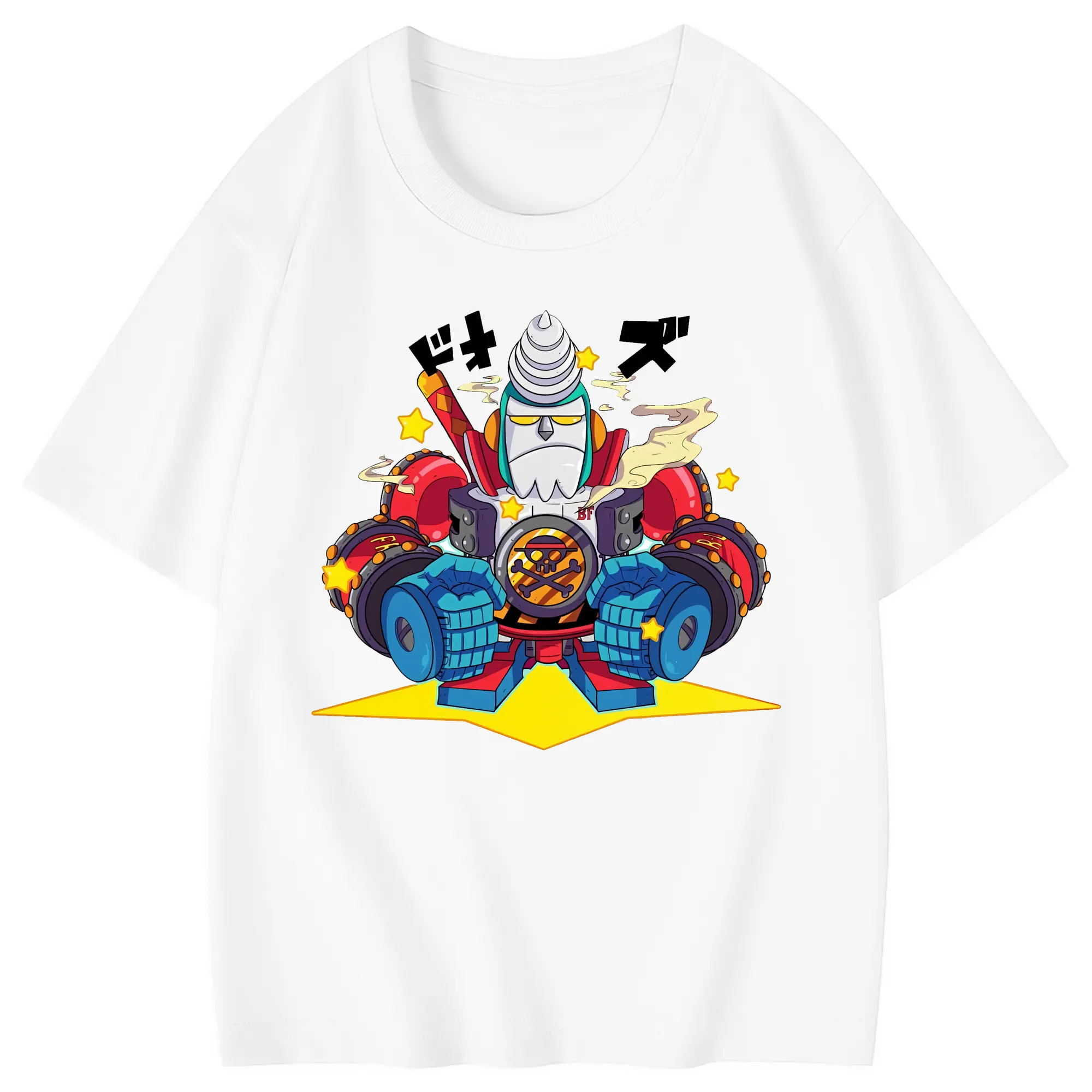 ワンピース グッズ フランキー - 綿100％ キッズTシャツ ・ フロントプリント ・ 快適 通気性 ・ スポーツ カジュアル 散歩用