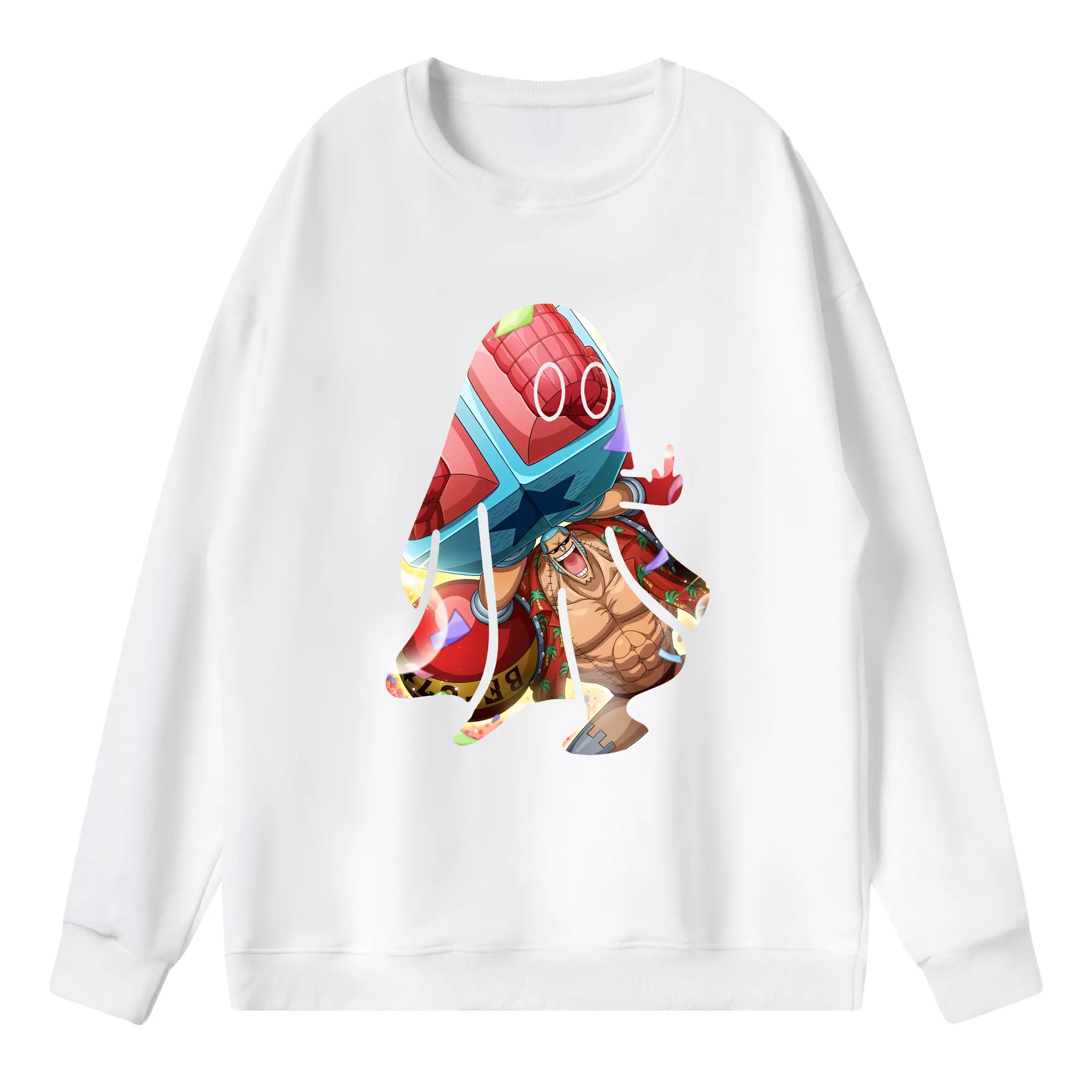 ワンピース グッズ フランキー - 薄手 クルーネック スウェット 裏毛260g · ポリエステル 春秋向け カジュアル 男女兼用 · トレーナー デイリー スポーツ 散歩に最適