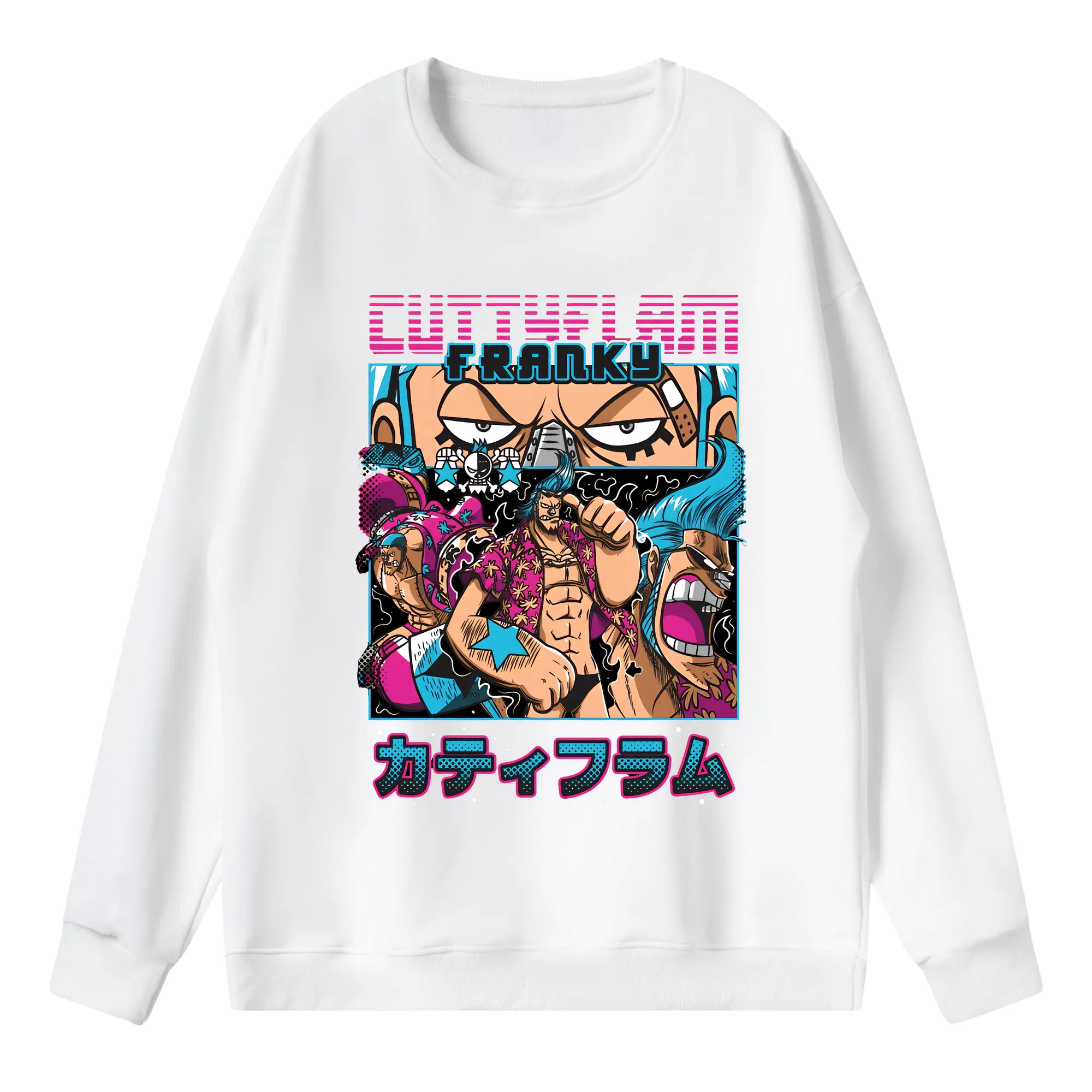 ワンピース グッズ フランキー - 薄手 クルーネック スウェット 裏毛260g · ポリエステル 春秋向け カジュアル 男女兼用 · トレーナー デイリー スポーツ 散歩に最適