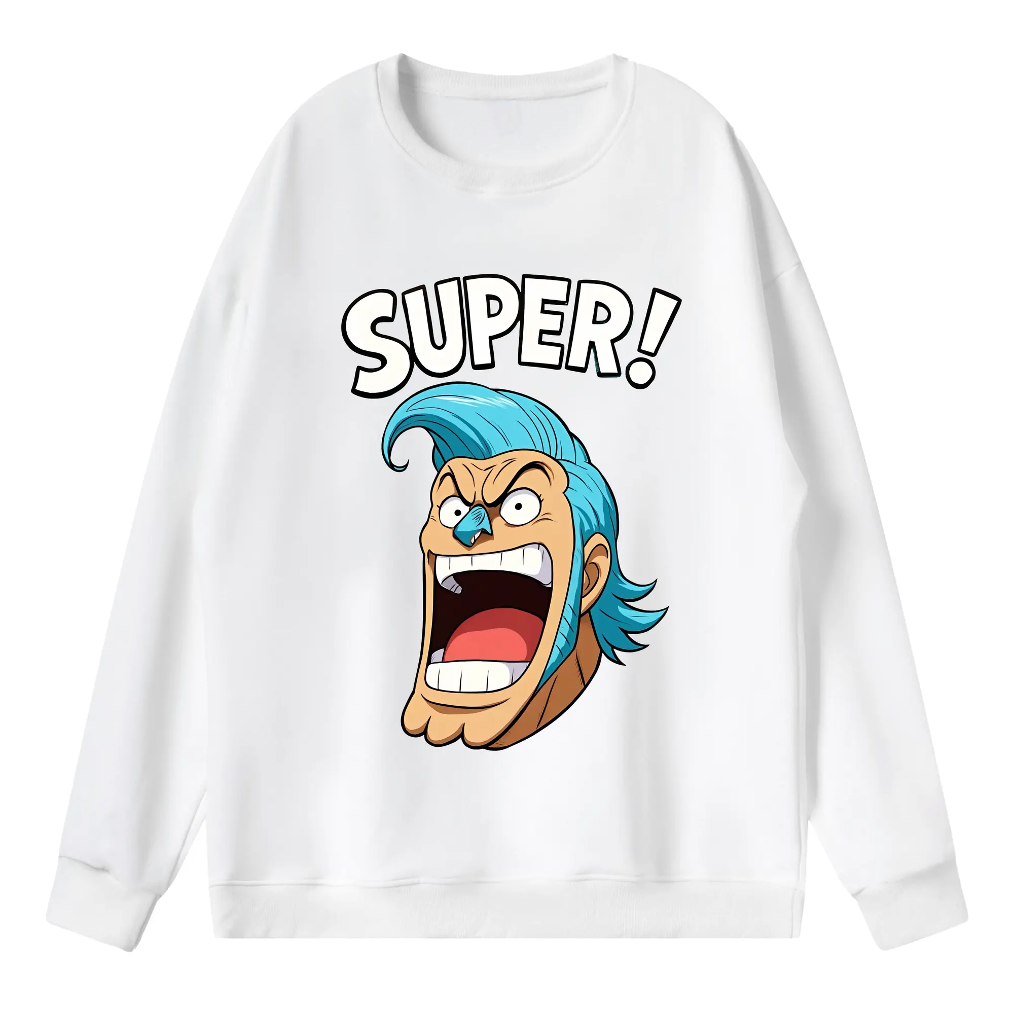 ワンピース グッズ フランキー - 薄手 クルーネック スウェット 裏毛260g · ポリエステル 春秋向け カジュアル 男女兼用 · トレーナー デイリー スポーツ 散歩に最適