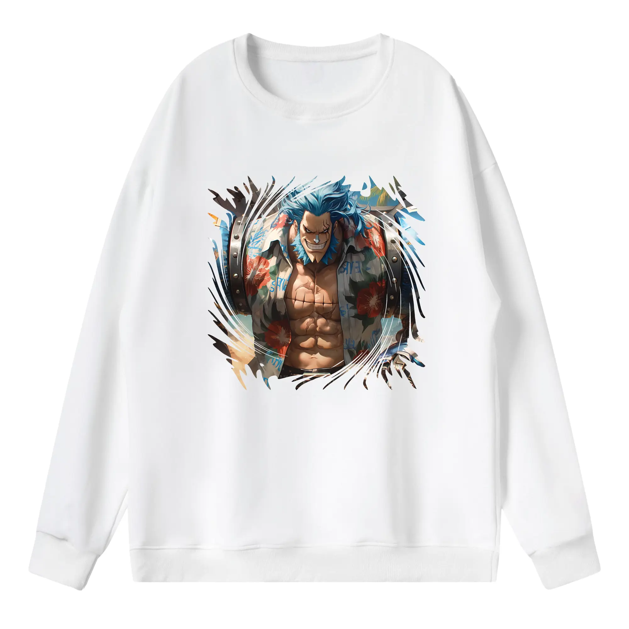 ワンピース グッズ フランキー - 薄手 クルーネック スウェット 裏毛260g · ポリエステル 春秋向け カジュアル 男女兼用 · トレーナー デイリー スポーツ 散歩に最適