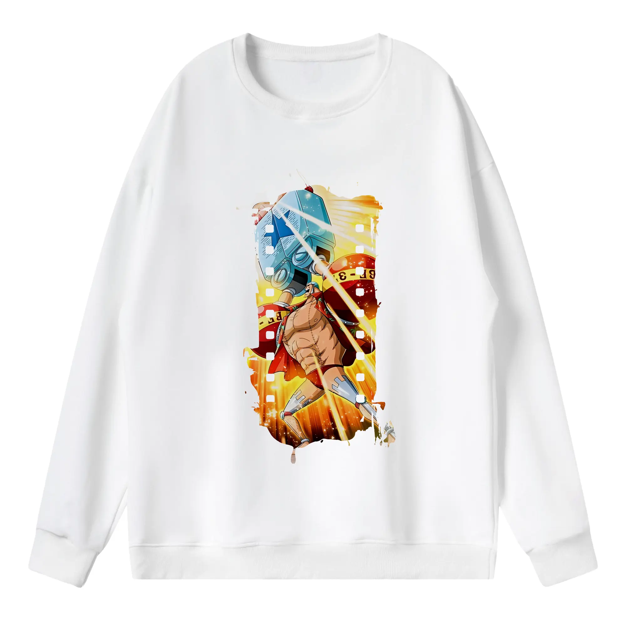 ワンピース グッズ フランキー - 薄手 クルーネック スウェット 裏毛260g · ポリエステル 春秋向け カジュアル 男女兼用 · トレーナー デイリー スポーツ 散歩に最適