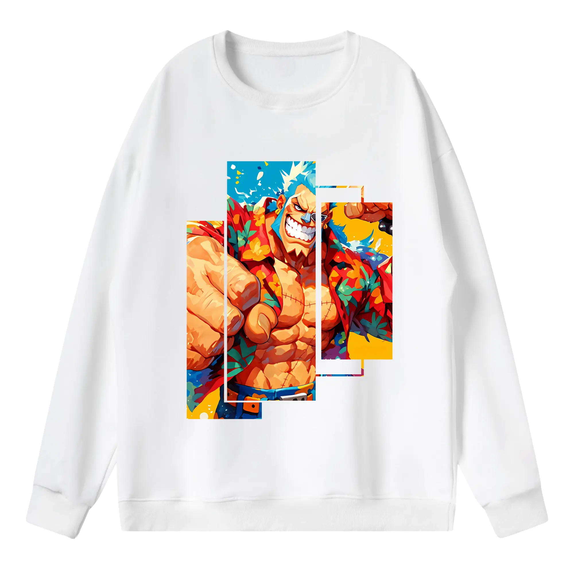 ワンピース グッズ フランキー - 薄手 クルーネック スウェット 裏毛260g · ポリエステル 春秋向け カジュアル 男女兼用 · トレーナー デイリー スポーツ 散歩に最適