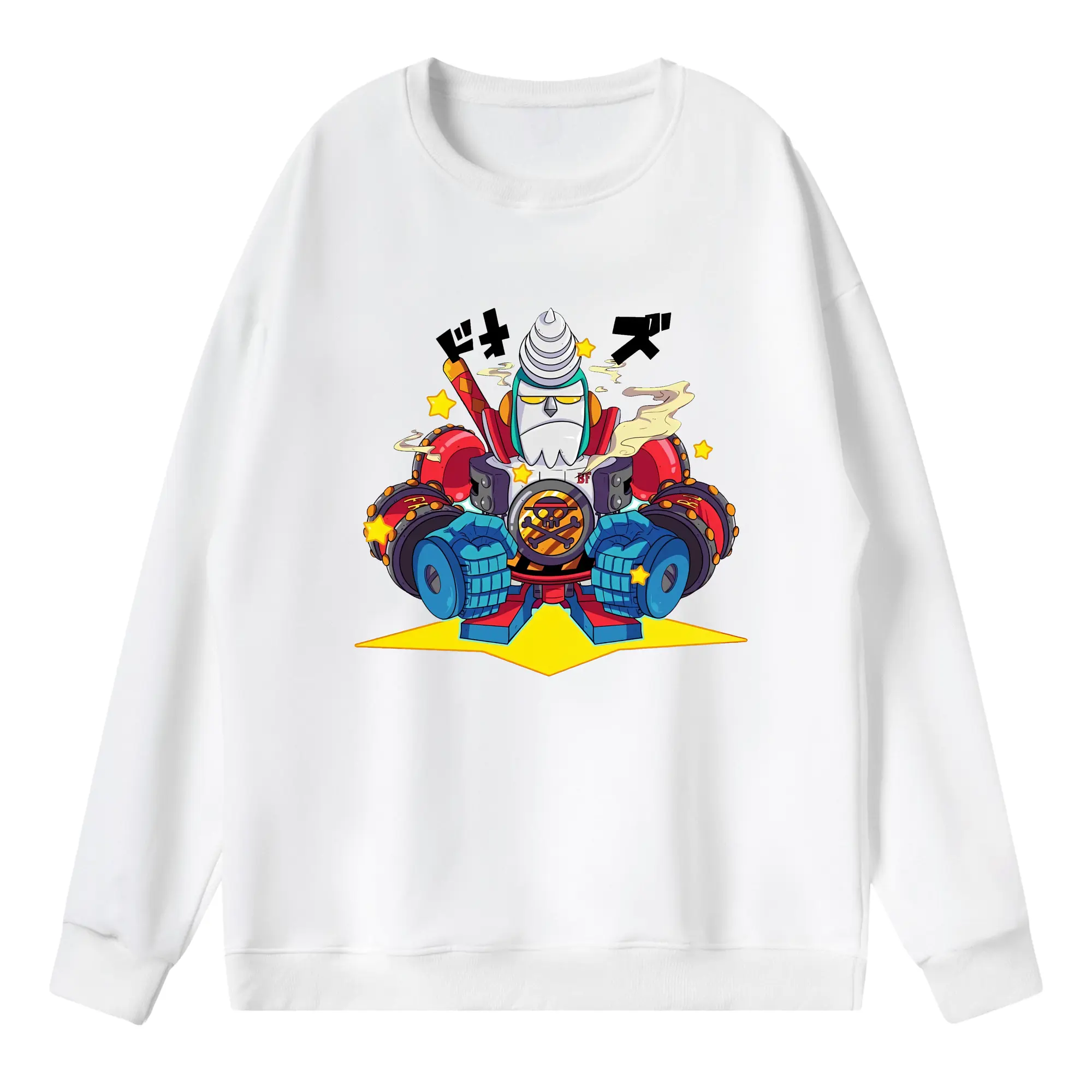 ワンピース グッズ フランキー - 薄手 クルーネック スウェット 裏毛260g · ポリエステル 春秋向け カジュアル 男女兼用 · トレーナー デイリー スポーツ 散歩に最適