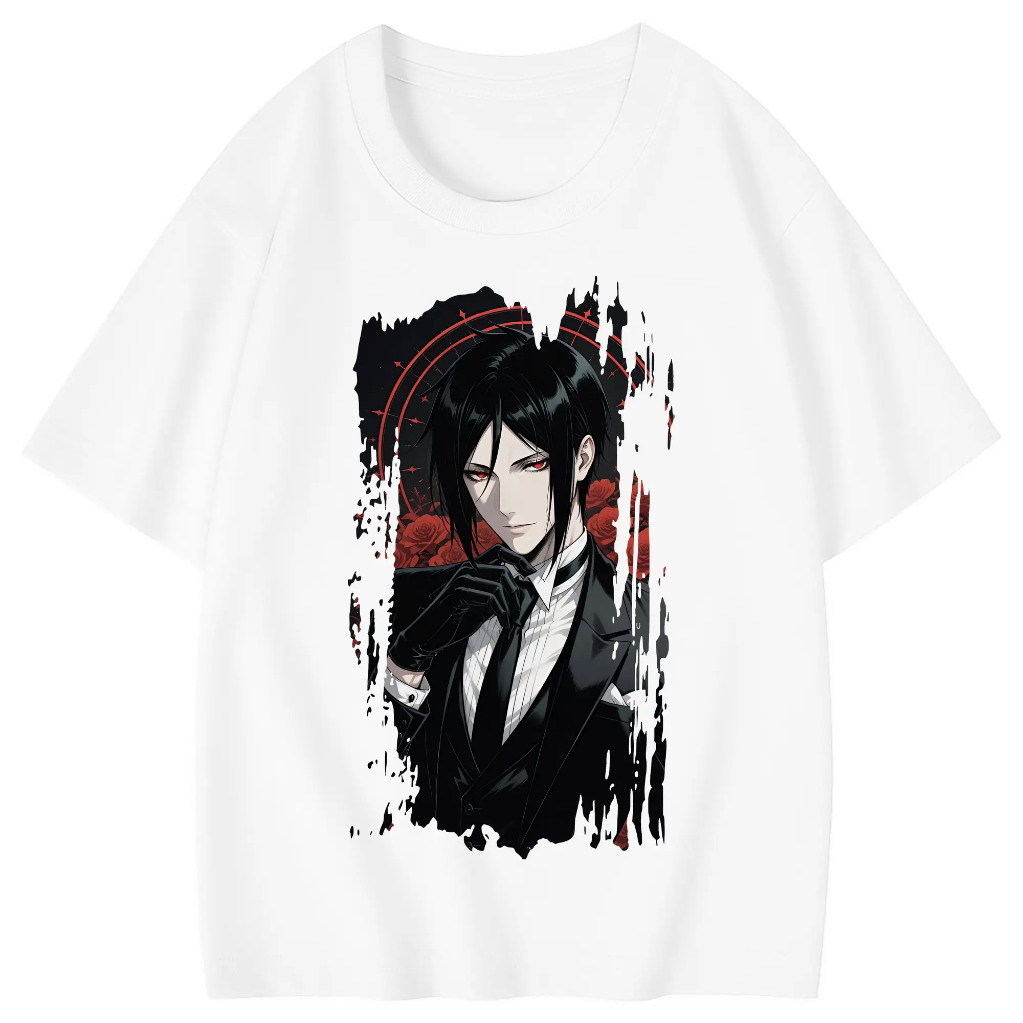 黒執事 グッズ,セバスチャン・ミカエリス - 綿100％ キッズTシャツ ・ フロントプリント ・ 快適 通気性 ・ スポーツ カジュアル 散歩用