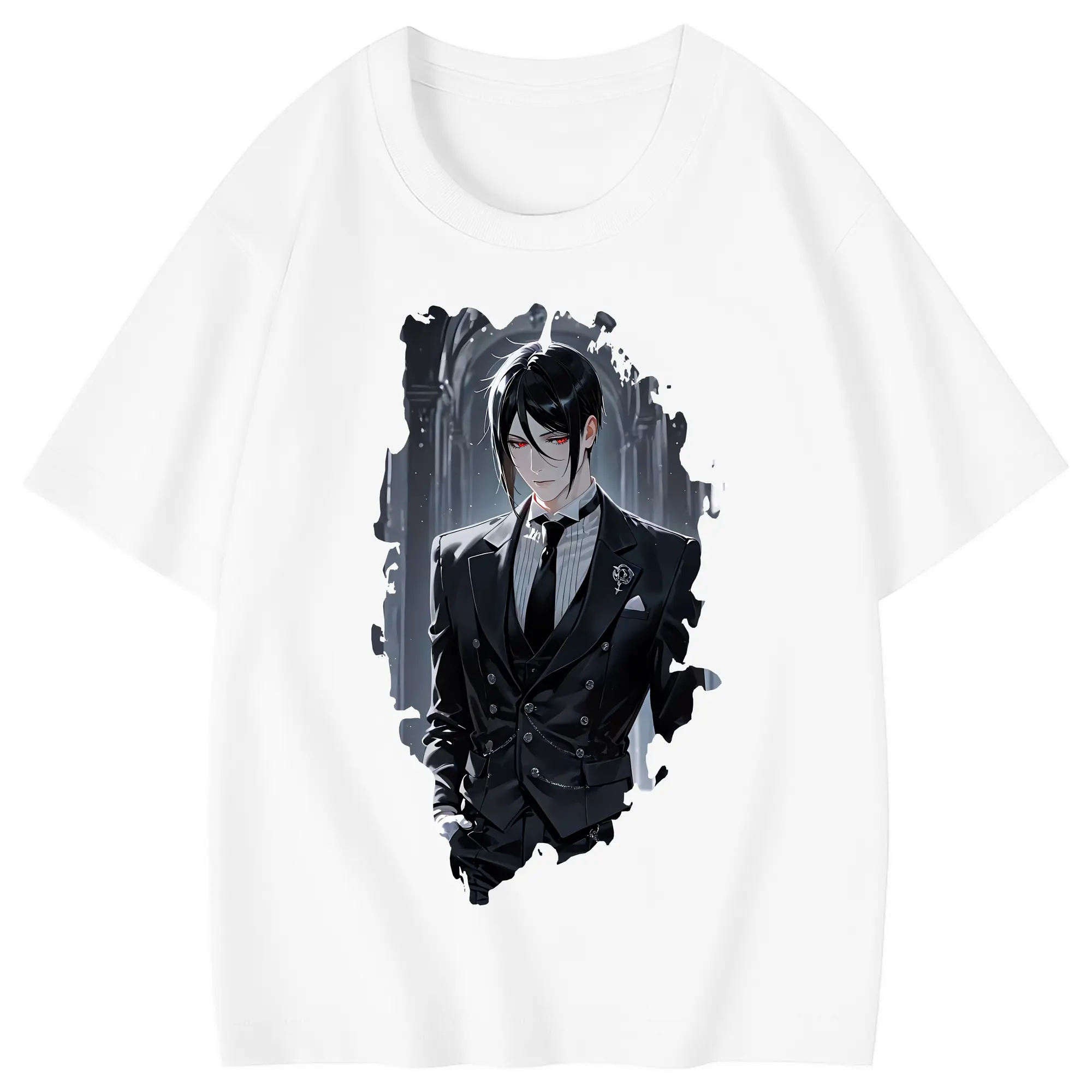 黒執事 グッズ,セバスチャン・ミカエリス - 綿100％ キッズTシャツ ・ フロントプリント ・ 快適 通気性 ・ スポーツ カジュアル 散歩用
