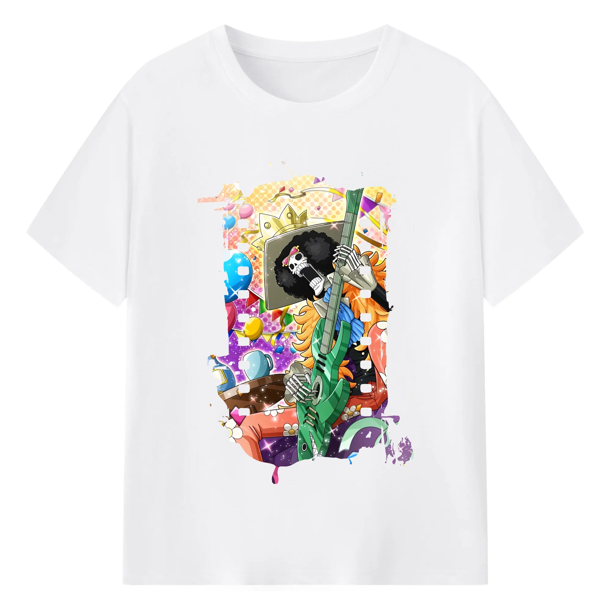 ワンピース グッズ ブルック - 綿100％ 半袖Tシャツ ・ フロントプリント ・ 快適 通気性 ・ 日常使い 散歩 スポーツ用