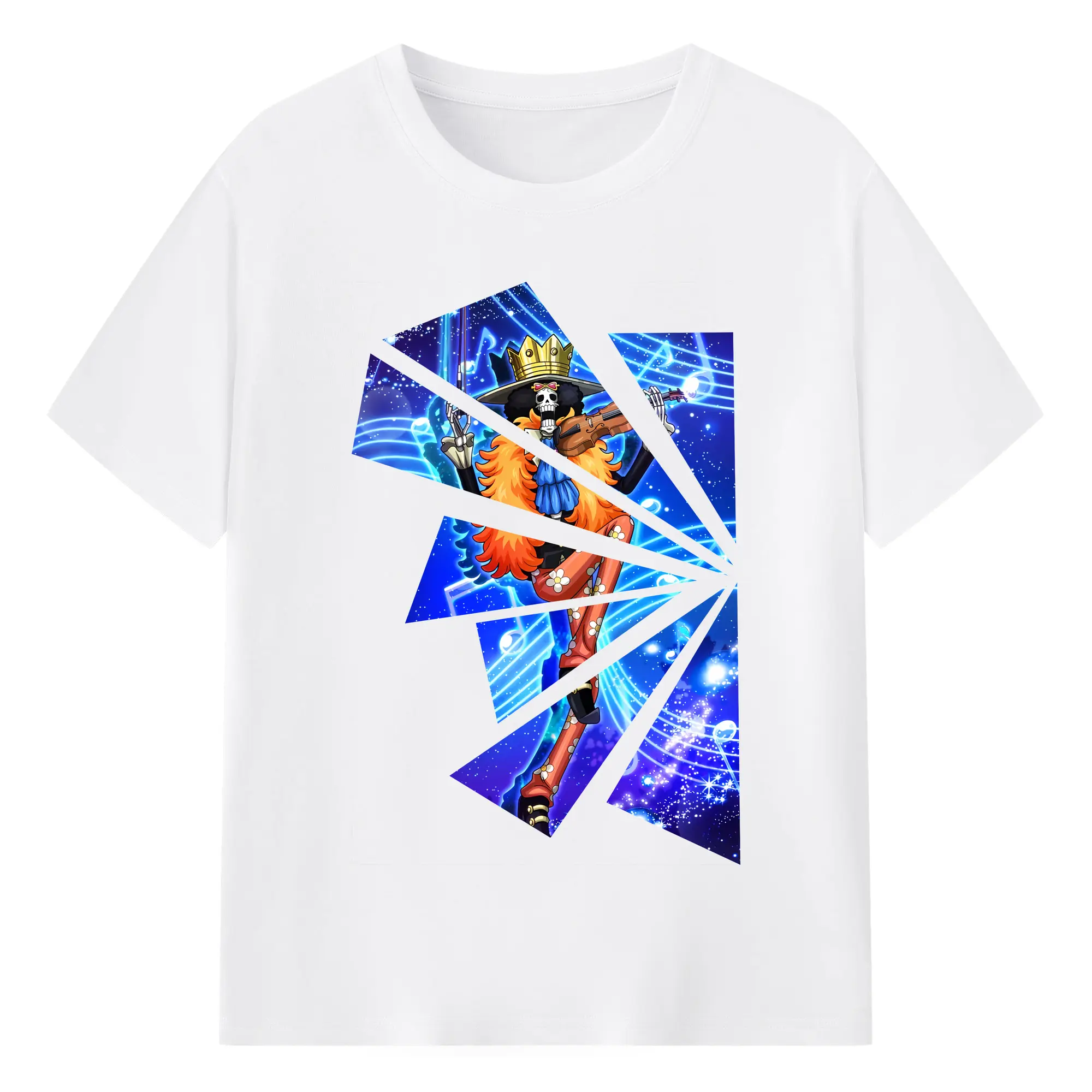 ワンピース グッズ ブルック - 綿100％ 半袖Tシャツ ・ フロントプリント ・ 快適 通気性 ・ 日常使い 散歩 スポーツ用