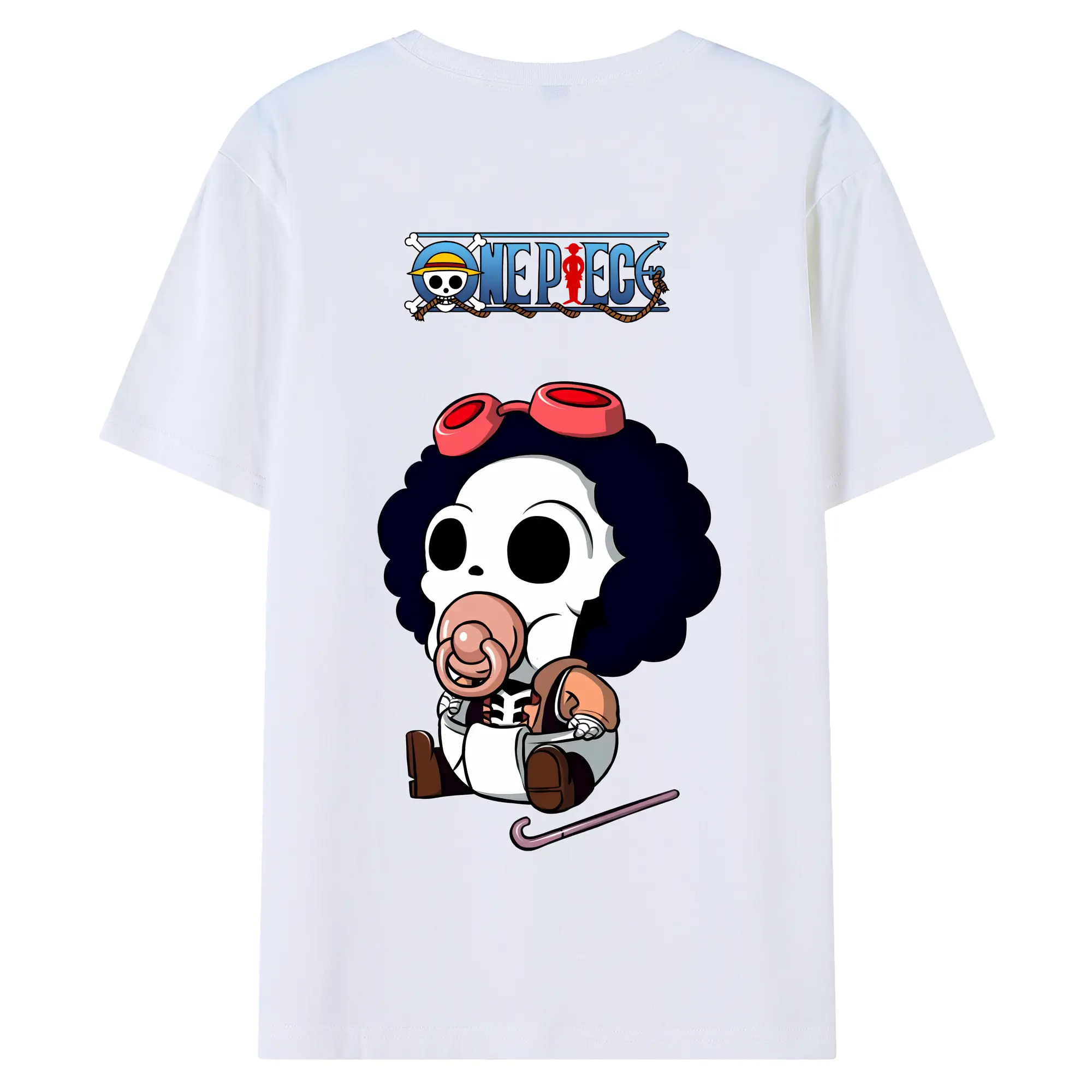 ワンピース グッズ ブルック - 綿100％ 半袖Tシャツ ・ バックプリント ・ 快適 通気性 ・ 日常使い 散歩 スポーツ用