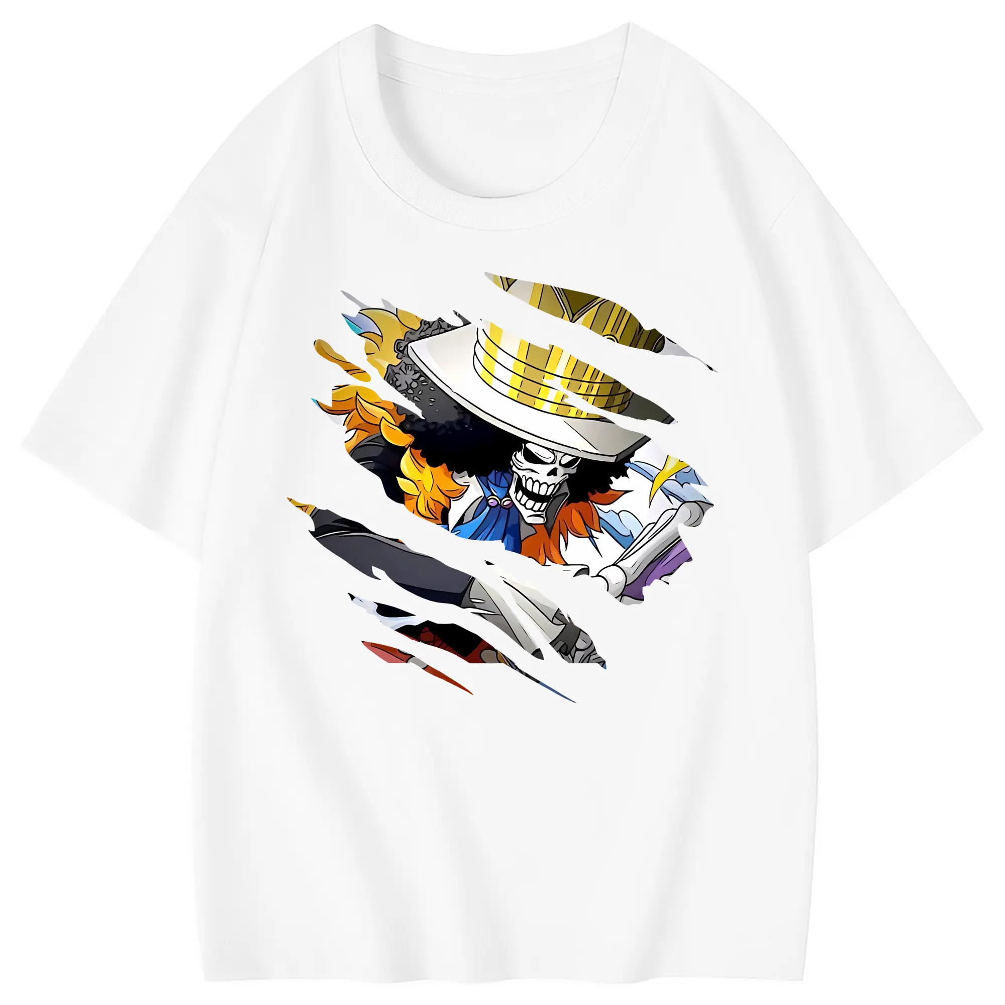 ワンピース グッズ ブルック - 綿100％ キッズTシャツ ・ フロントプリント ・ 快適 通気性 ・ スポーツ カジュアル 散歩用