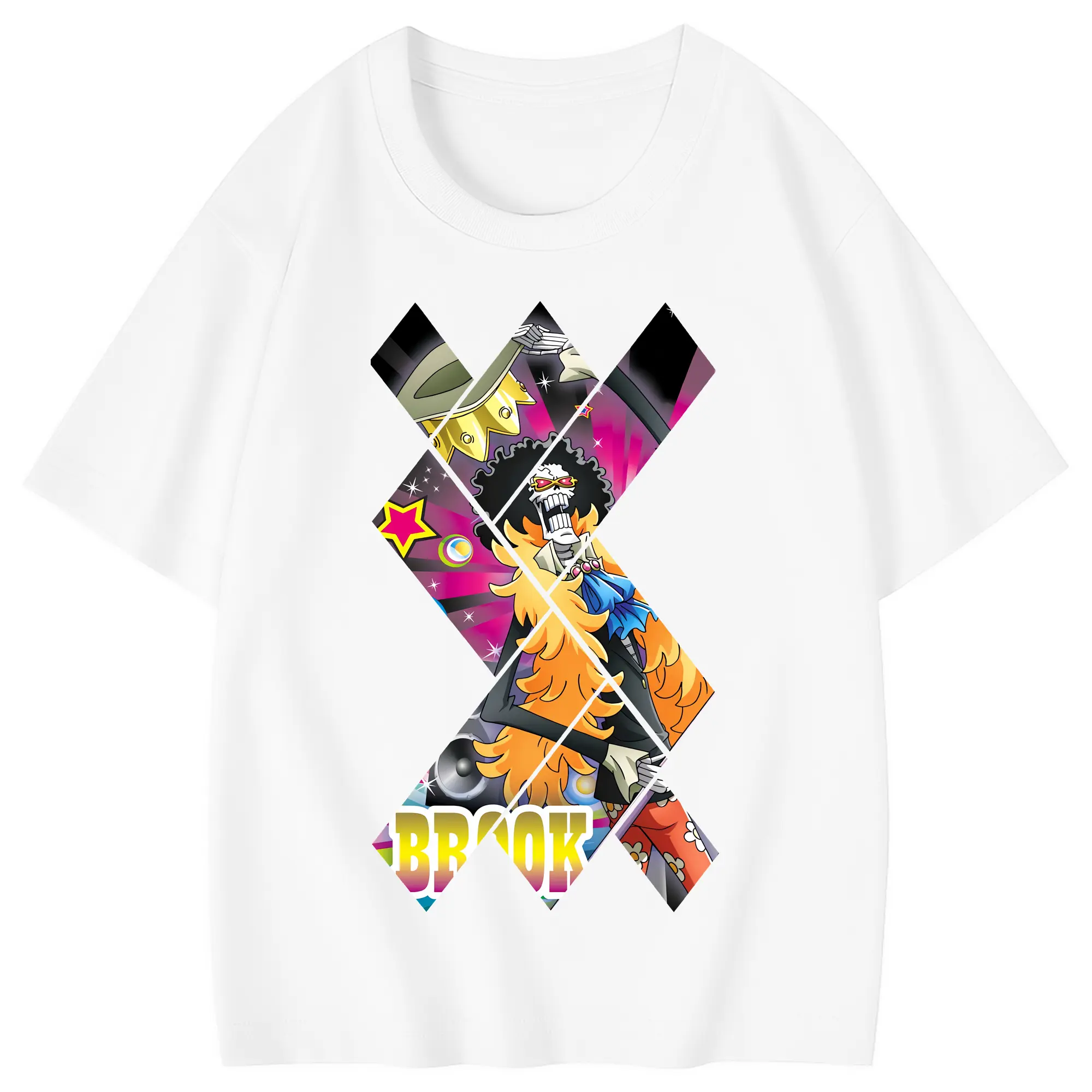 ワンピース グッズ ブルック - 綿100％ キッズTシャツ ・ フロントプリント ・ 快適 通気性 ・ スポーツ カジュアル 散歩用