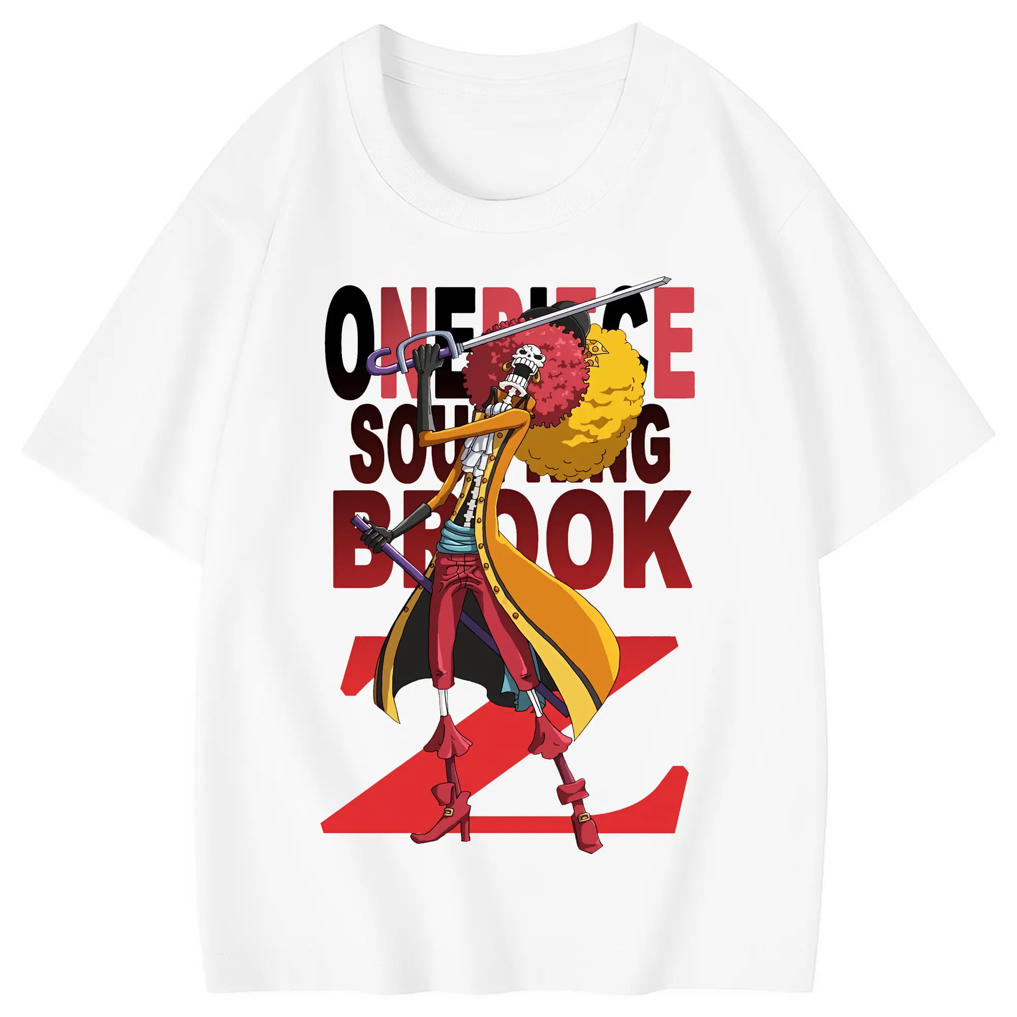 ワンピース グッズ ブルック - 綿100％ キッズTシャツ ・ フロントプリント ・ 快適 通気性 ・ スポーツ カジュアル 散歩用