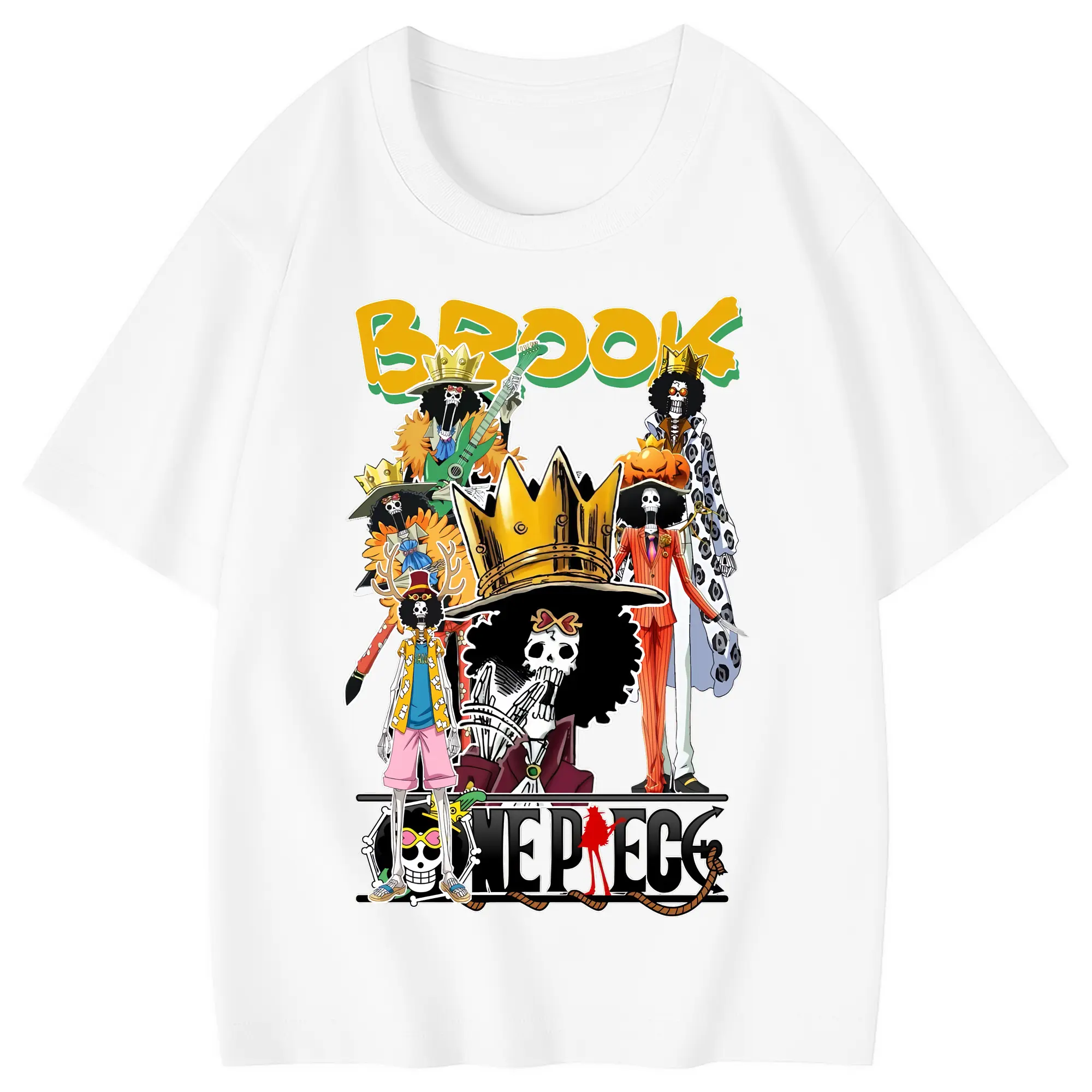 ワンピース グッズ ブルック - 綿100％ キッズTシャツ ・ フロントプリント ・ 快適 通気性 ・ スポーツ カジュアル 散歩用