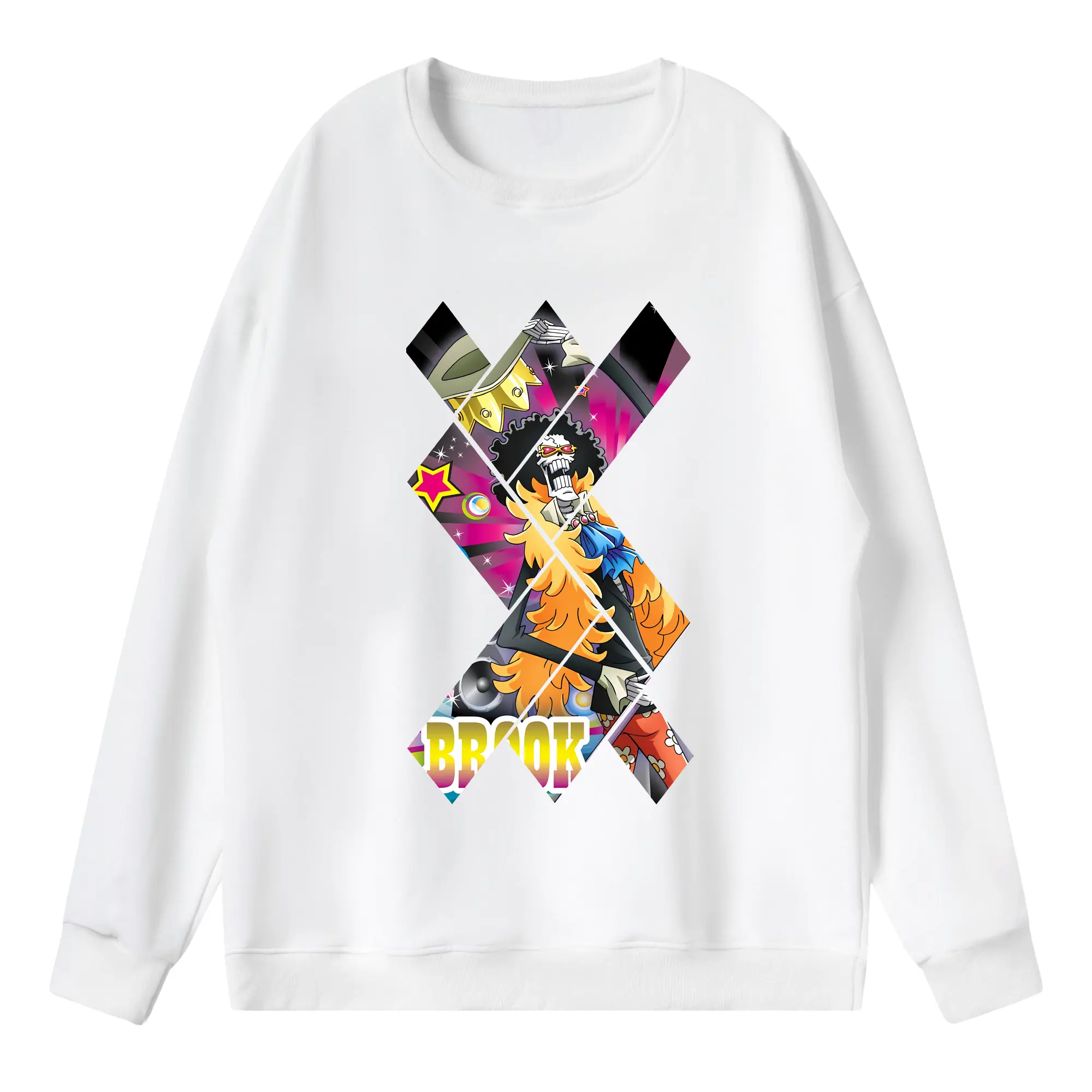 ワンピース グッズ ブルック - 薄手 クルーネック スウェット 裏毛260g · ポリエステル 春秋向け カジュアル 男女兼用 · トレーナー デイリー スポーツ 散歩に最適