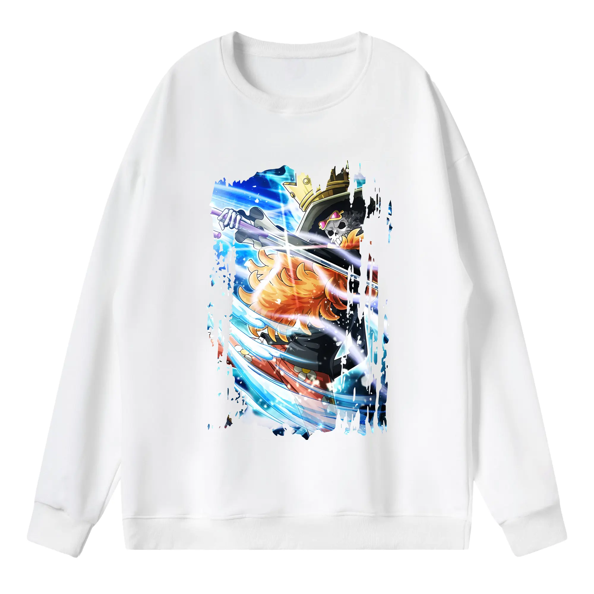 ワンピース グッズ ブルック - 薄手 クルーネック スウェット 裏毛260g · ポリエステル 春秋向け カジュアル 男女兼用 · トレーナー デイリー スポーツ 散歩に最適