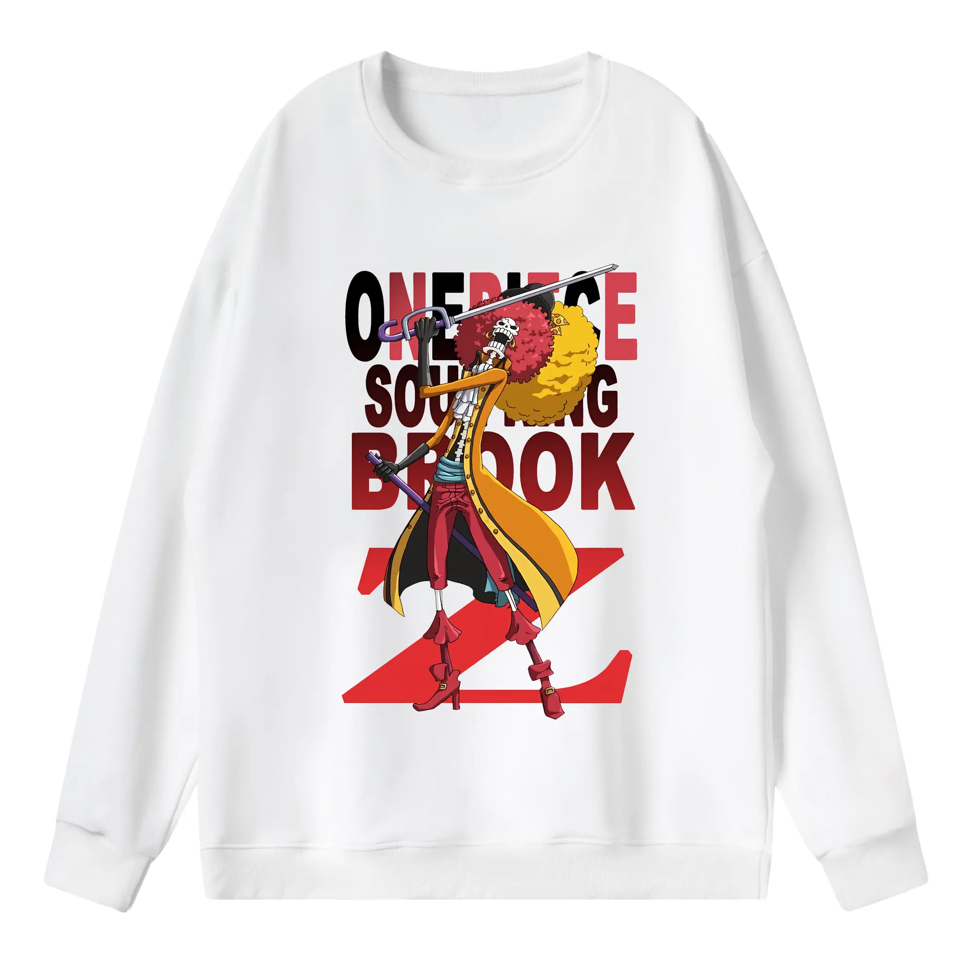 ワンピース グッズ ブルック - 薄手 クルーネック スウェット 裏毛260g · ポリエステル 春秋向け カジュアル 男女兼用 · トレーナー デイリー スポーツ 散歩に最適