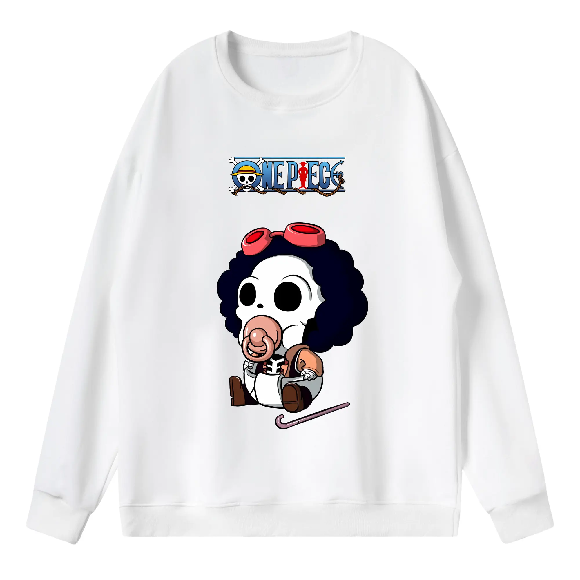 ワンピース グッズ ブルック - 薄手 クルーネック スウェット 裏毛260g · ポリエステル 春秋向け カジュアル 男女兼用 · トレーナー デイリー スポーツ 散歩に最適