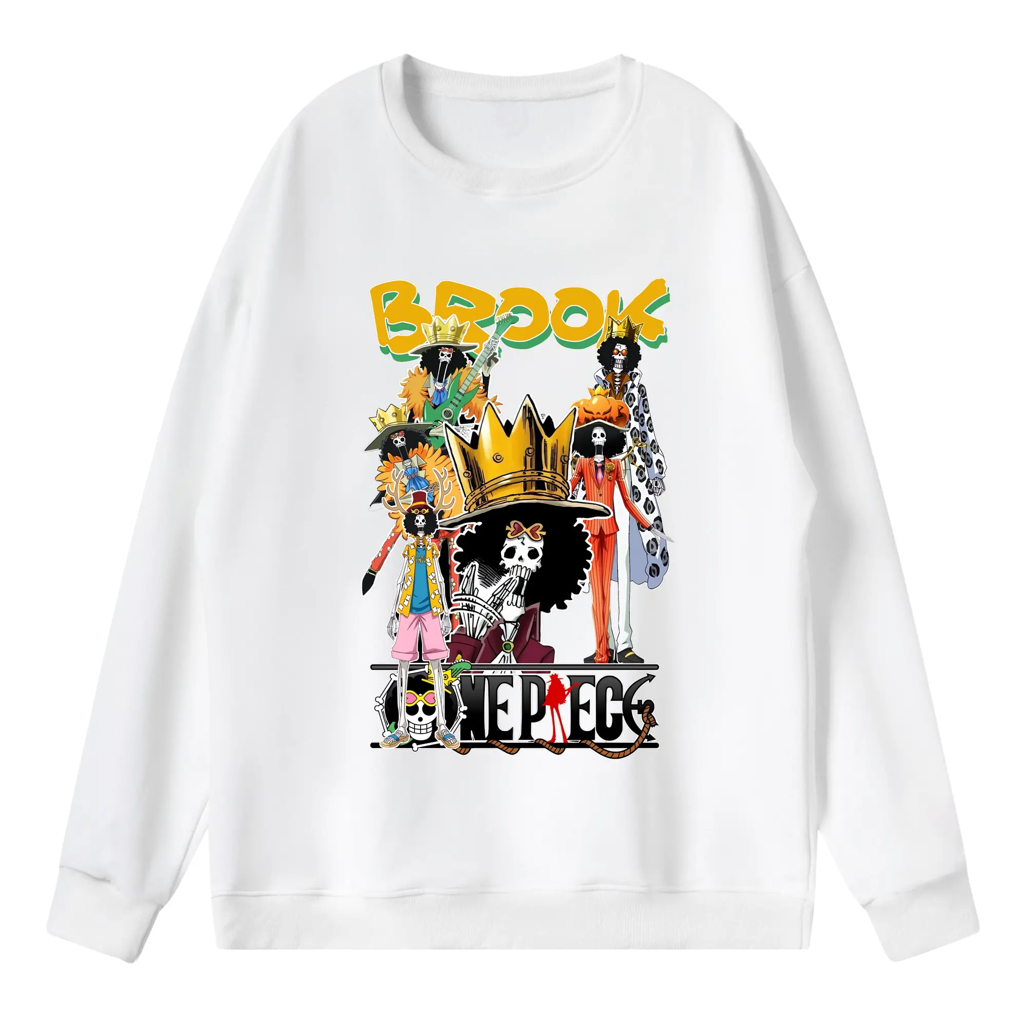 ワンピース グッズ ブルック - 薄手 クルーネック スウェット 裏毛260g · ポリエステル 春秋向け カジュアル 男女兼用 · トレーナー デイリー スポーツ 散歩に最適