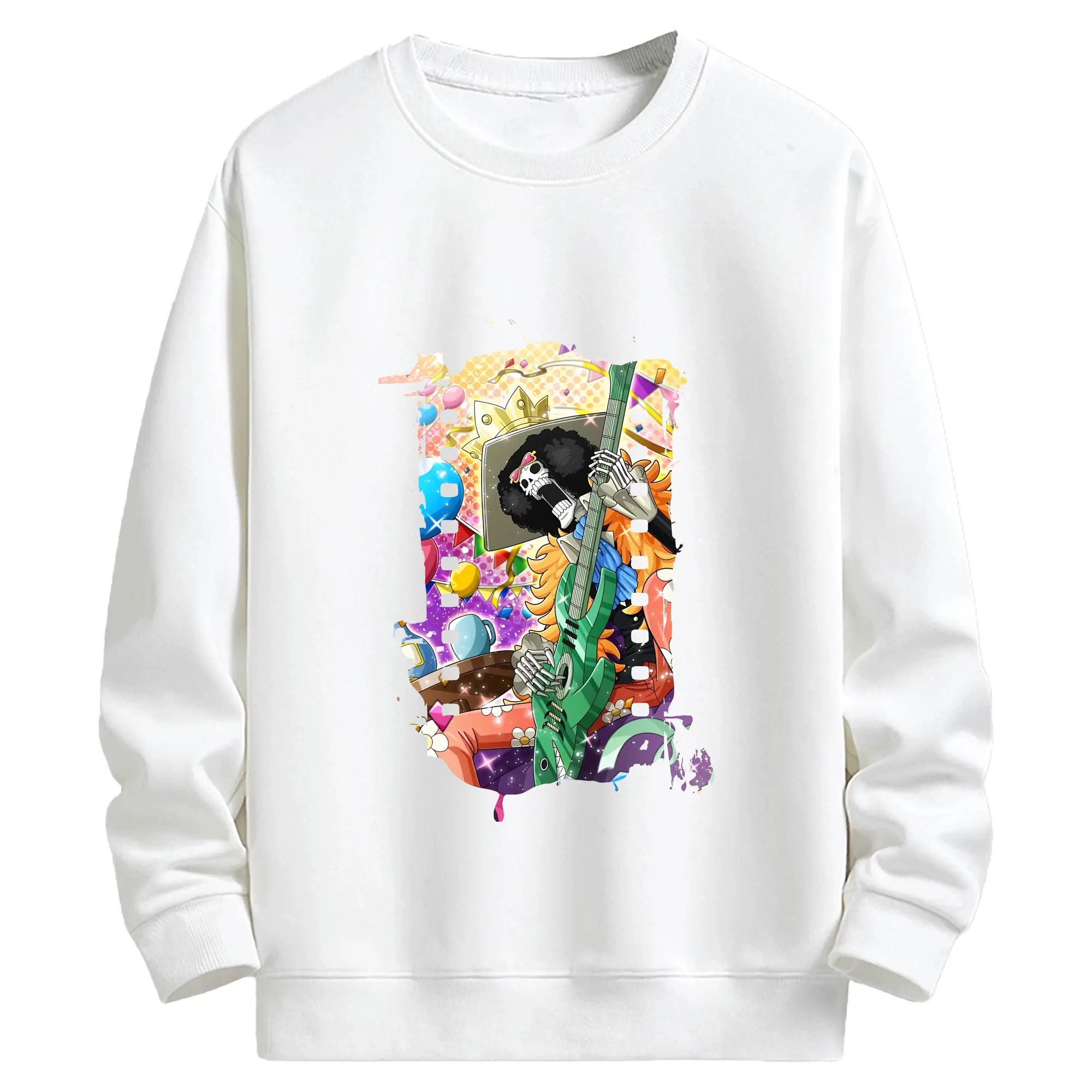 ワンピース グッズ ブルック - キッズ クルーネックスウェットシャツ ・ フロントプリント ・ 綿80％ ポリエステル20％ ・ 快適 通学 スポーツ 日常使い お散歩用