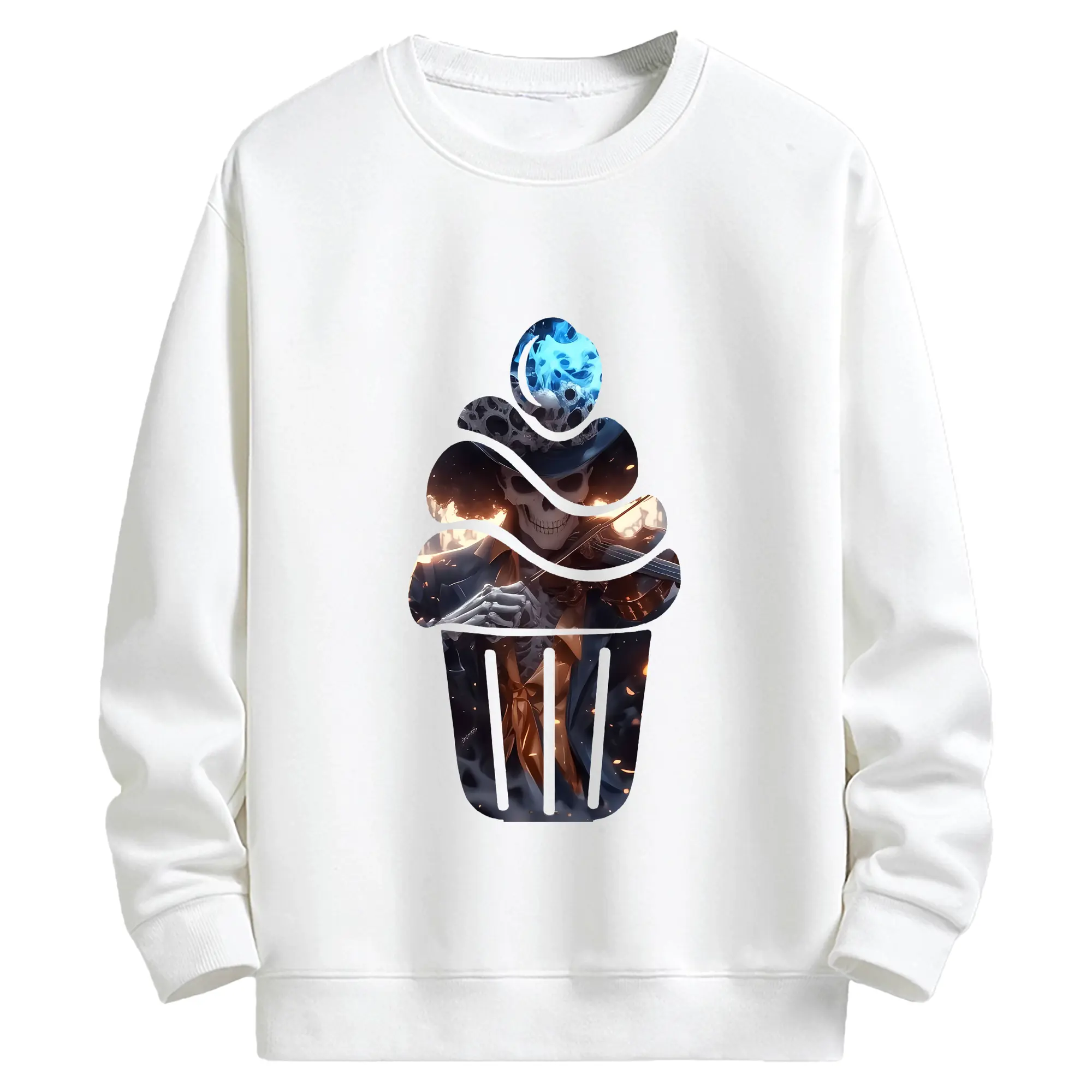 ワンピース グッズ ブルック - キッズ クルーネックスウェットシャツ ・ フロントプリント ・ 綿80％ ポリエステル20％ ・ 快適 通学 スポーツ 日常使い お散歩用