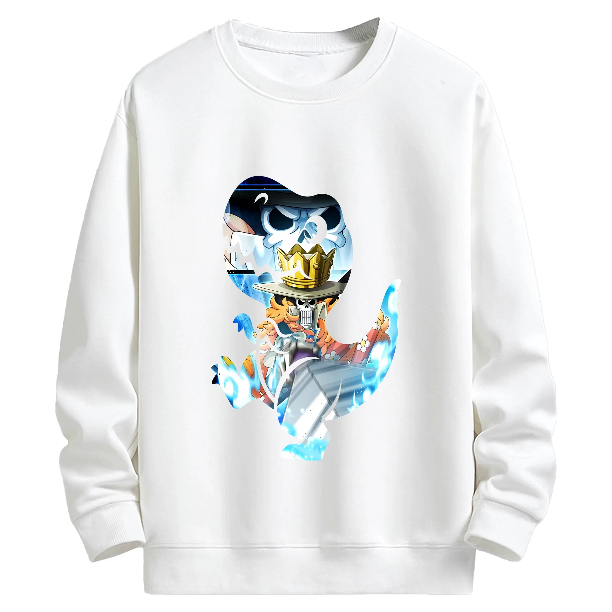 ワンピース グッズ ブルック - キッズ クルーネックスウェットシャツ ・ フロントプリント ・ 綿80％ ポリエステル20％ ・ 快適 通学 スポーツ 日常使い お散歩用