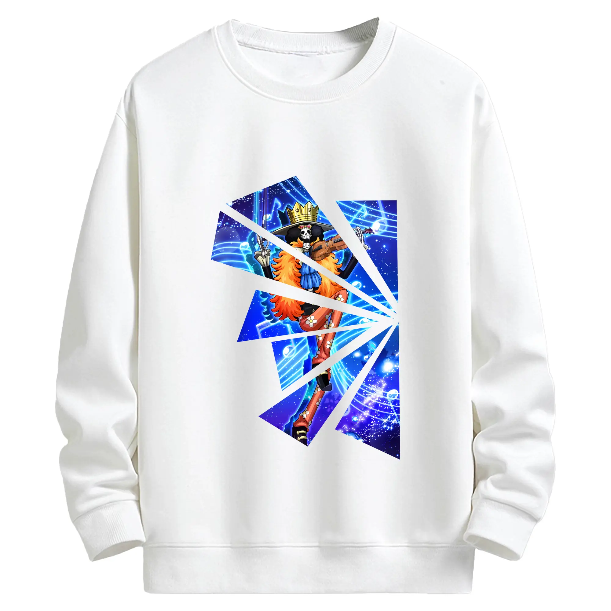 ワンピース グッズ ブルック - キッズ クルーネックスウェットシャツ ・ フロントプリント ・ 綿80％ ポリエステル20％ ・ 快適 通学 スポーツ 日常使い お散歩用