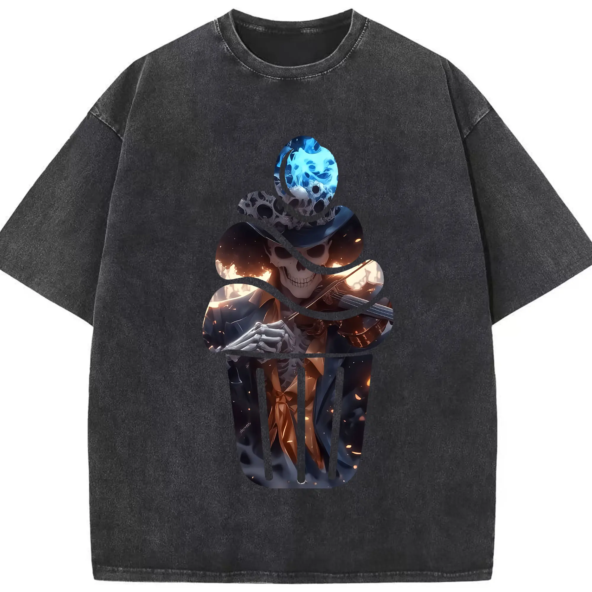 ワンピース グッズ ブルック - 綿100％ ヴィンテージ風 半袖Tシャツ ・ フロントプリント ・ 柔らか肌触り ・ 通気性 快適 ・ スポーツ カジュアル 外出用