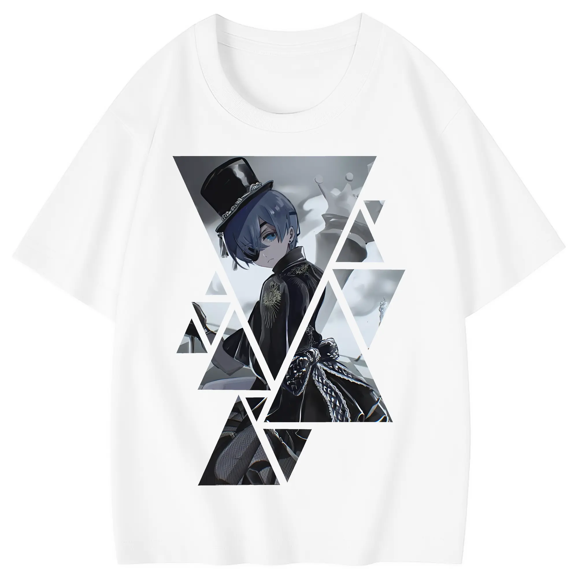 黒執事 グッズ,シエル・ファントムハイヴ - 綿100％ キッズTシャツ ・ フロントプリント ・ 快適 通気性 ・ スポーツ カジュアル 散歩用