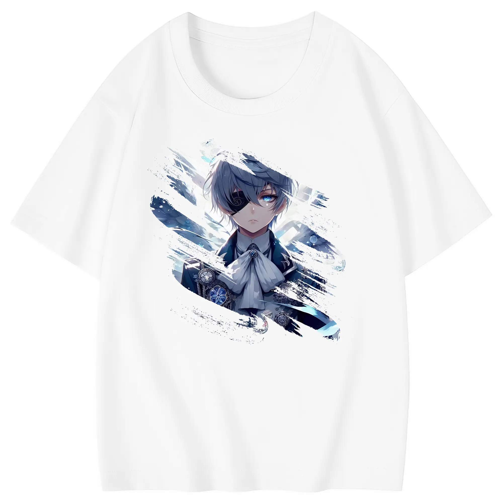 黒執事 グッズ,シエル・ファントムハイヴ - 綿100％ キッズTシャツ ・ フロントプリント ・ 快適 通気性 ・ スポーツ カジュアル 散歩用