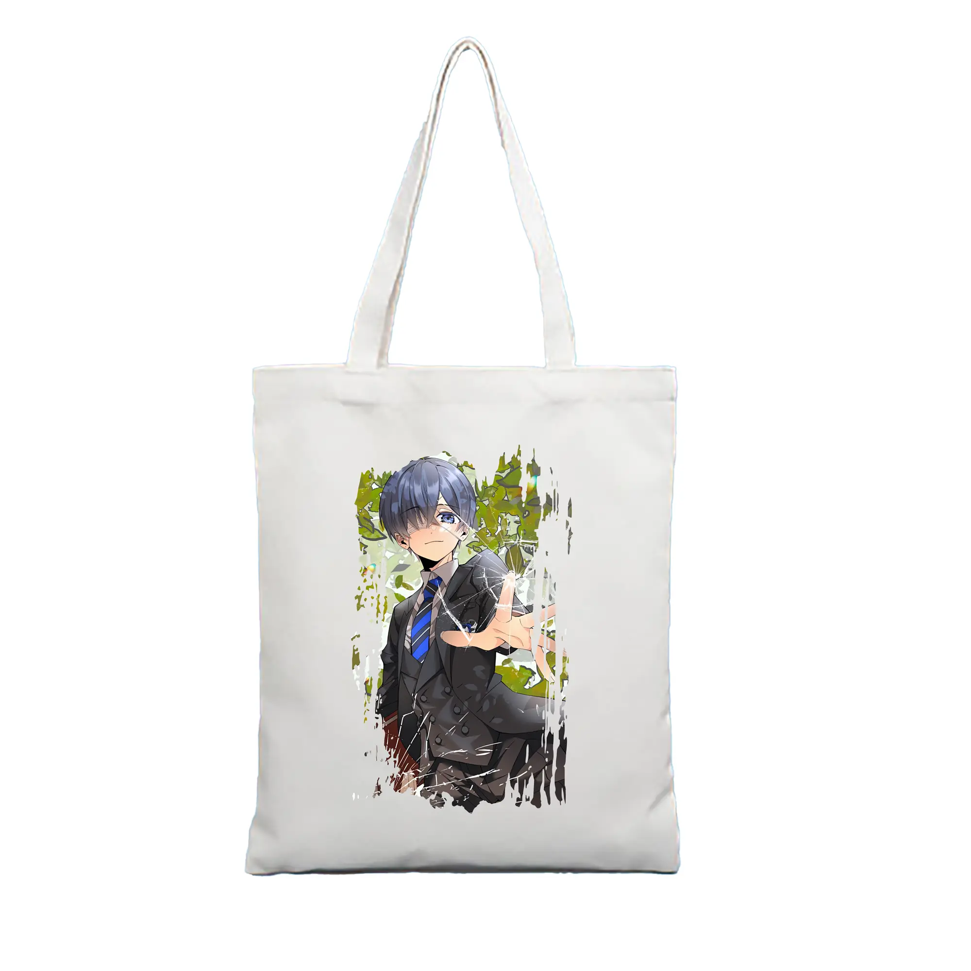 黒執事 グッズ,シエル・ファントムハイヴ - 縦型キャンバス手提げバッグ（トートバッグ） ・ キャンバス素材 ・ ショッピング用 ・ 軽量 丈夫 お手入れ簡単