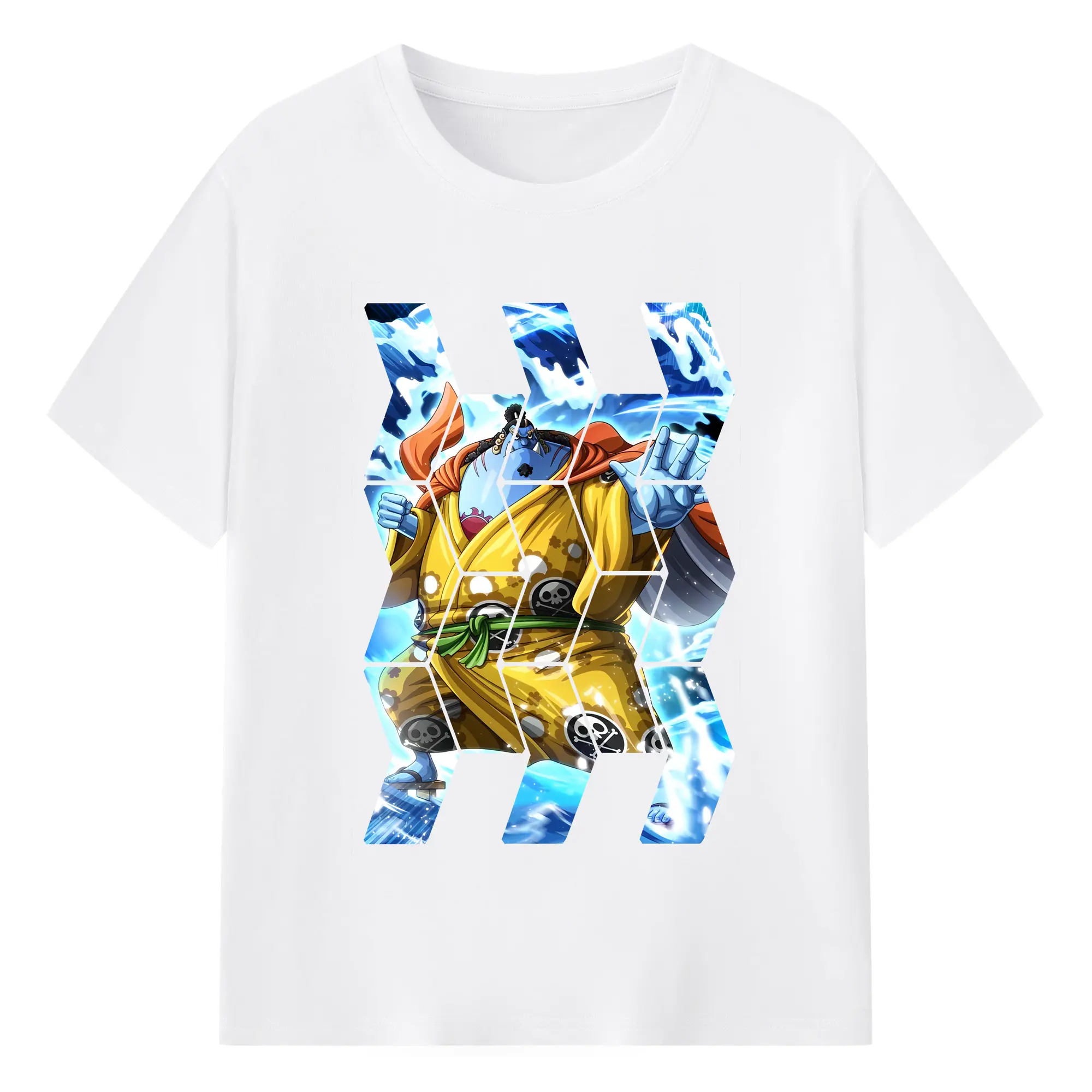 ワンピース グッズ ジンベエ - 綿100％ 半袖Tシャツ ・ フロントプリント ・ 快適 通気性 ・ 日常使い 散歩 スポーツ用