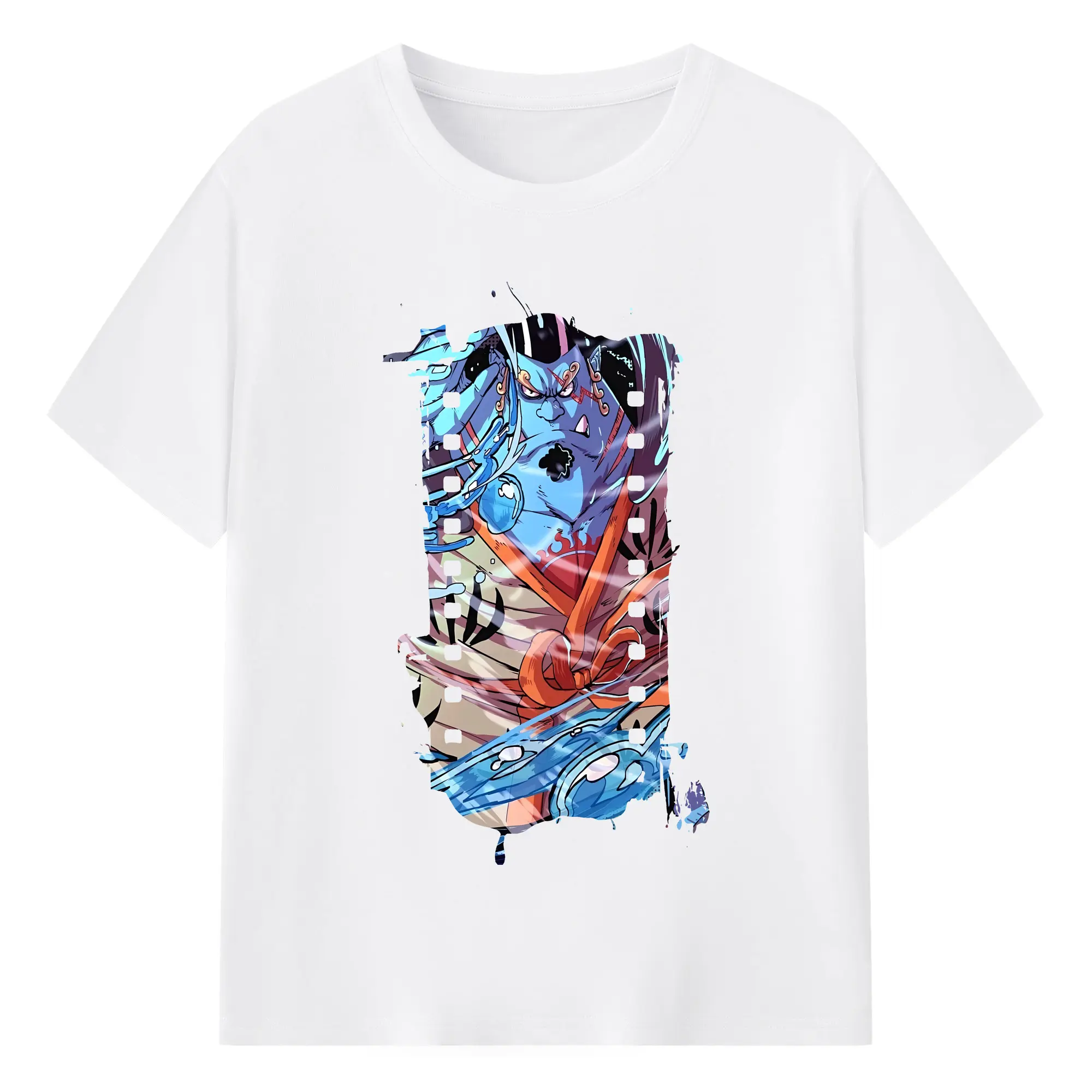 ワンピース グッズ ジンベエ - 綿100％ 半袖Tシャツ ・ フロントプリント ・ 快適 通気性 ・ 日常使い 散歩 スポーツ用