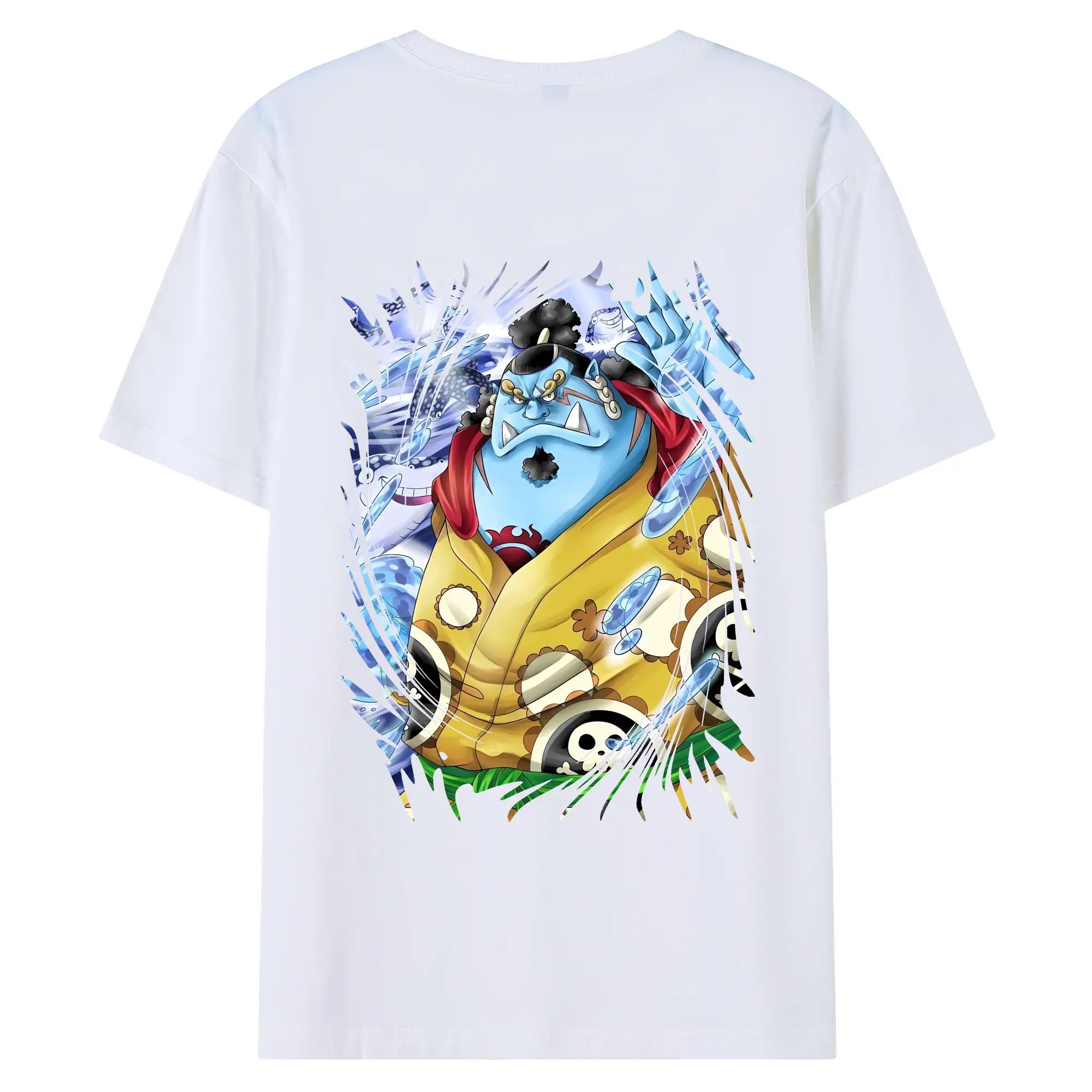 ワンピース グッズ ジンベエ - 綿100％ 半袖Tシャツ ・ バックプリント ・ 快適 通気性 ・ 日常使い 散歩 スポーツ用