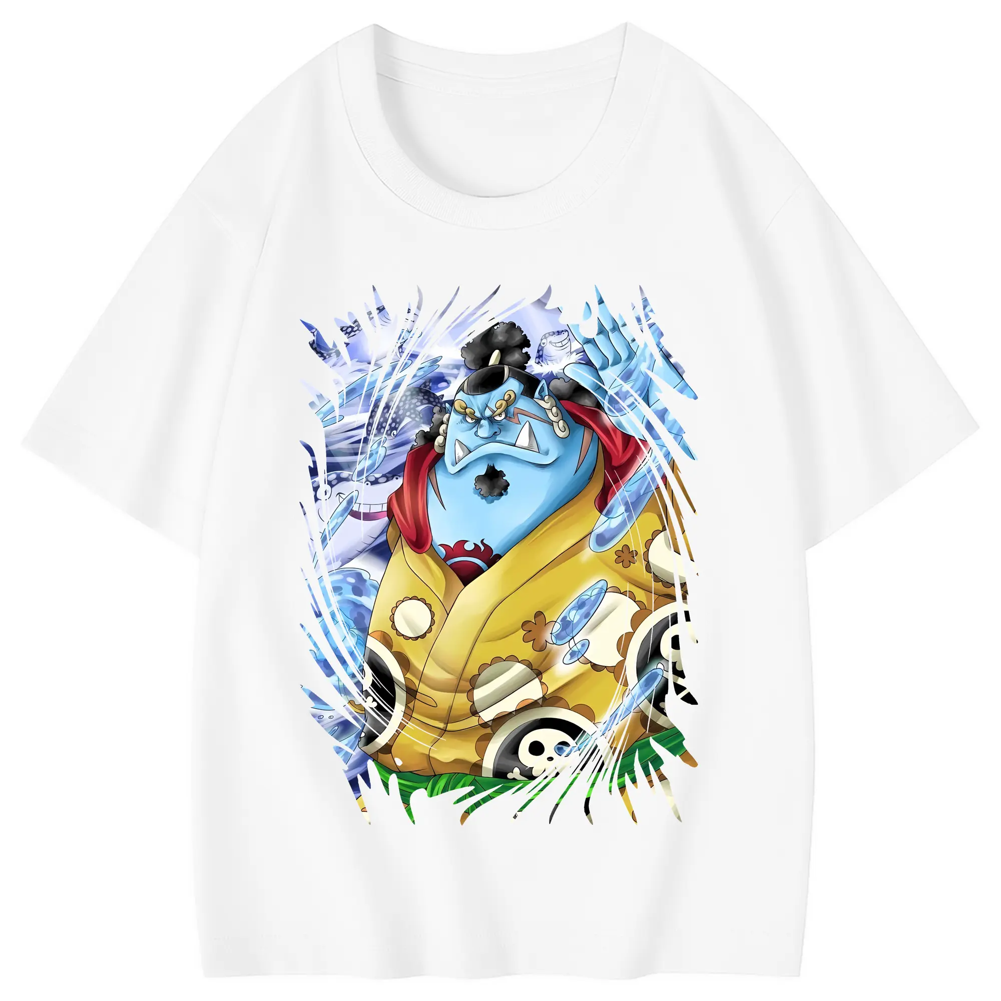 ワンピース グッズ ジンベエ - 綿100％ キッズTシャツ ・ フロントプリント ・ 快適 通気性 ・ スポーツ カジュアル 散歩用