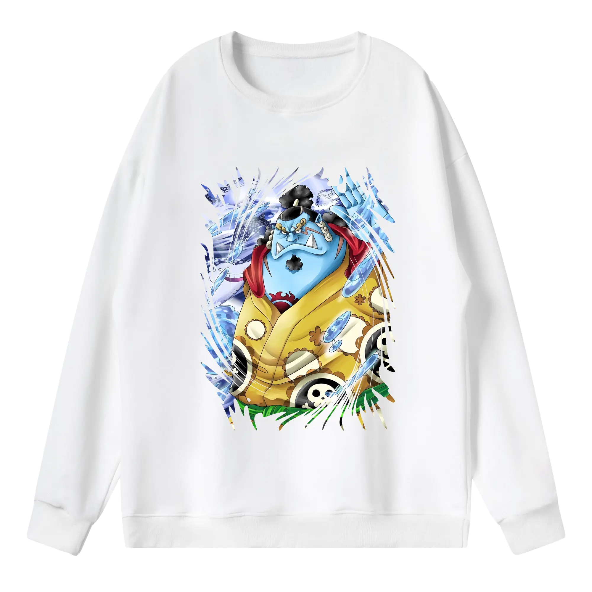 ワンピース グッズ ジンベエ - 薄手 クルーネック スウェット 裏毛260g · ポリエステル 春秋向け カジュアル 男女兼用 · トレーナー デイリー スポーツ 散歩に最適