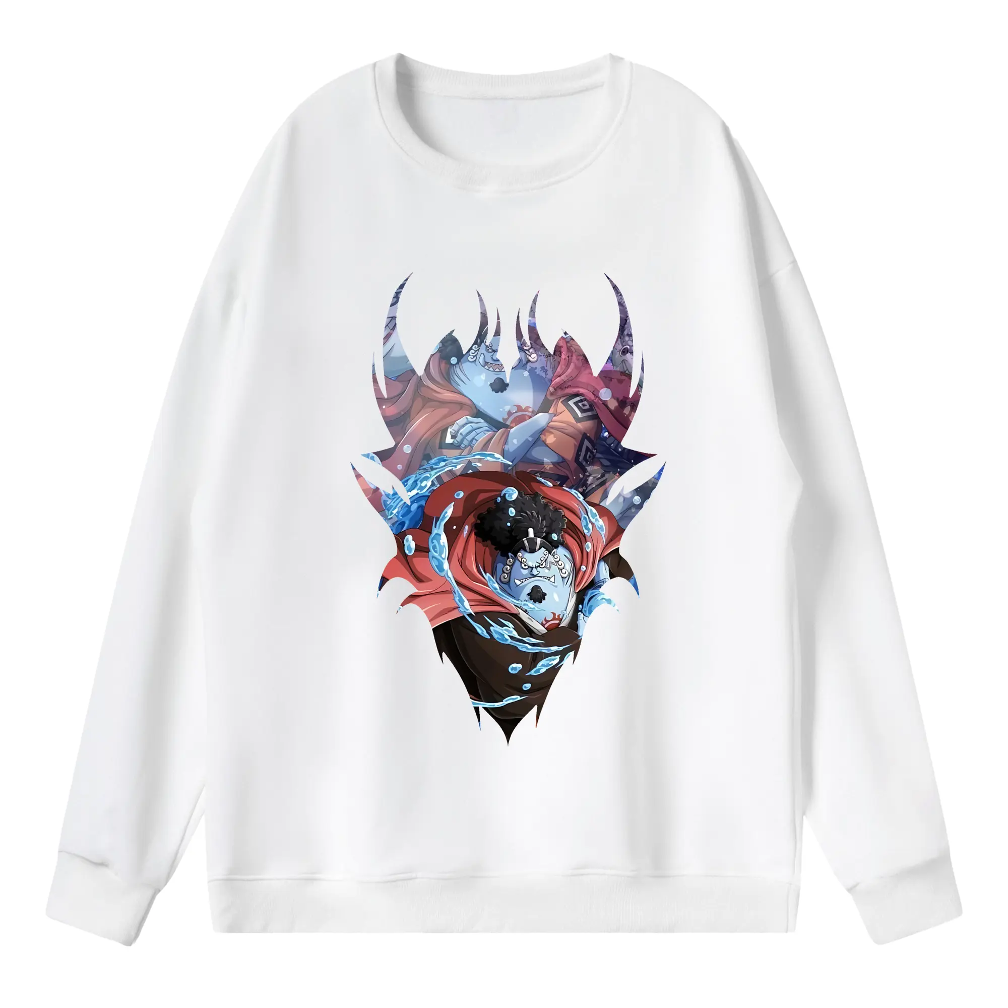 ワンピース グッズ ジンベエ - 薄手 クルーネック スウェット 裏毛260g · ポリエステル 春秋向け カジュアル 男女兼用 · トレーナー デイリー スポーツ 散歩に最適