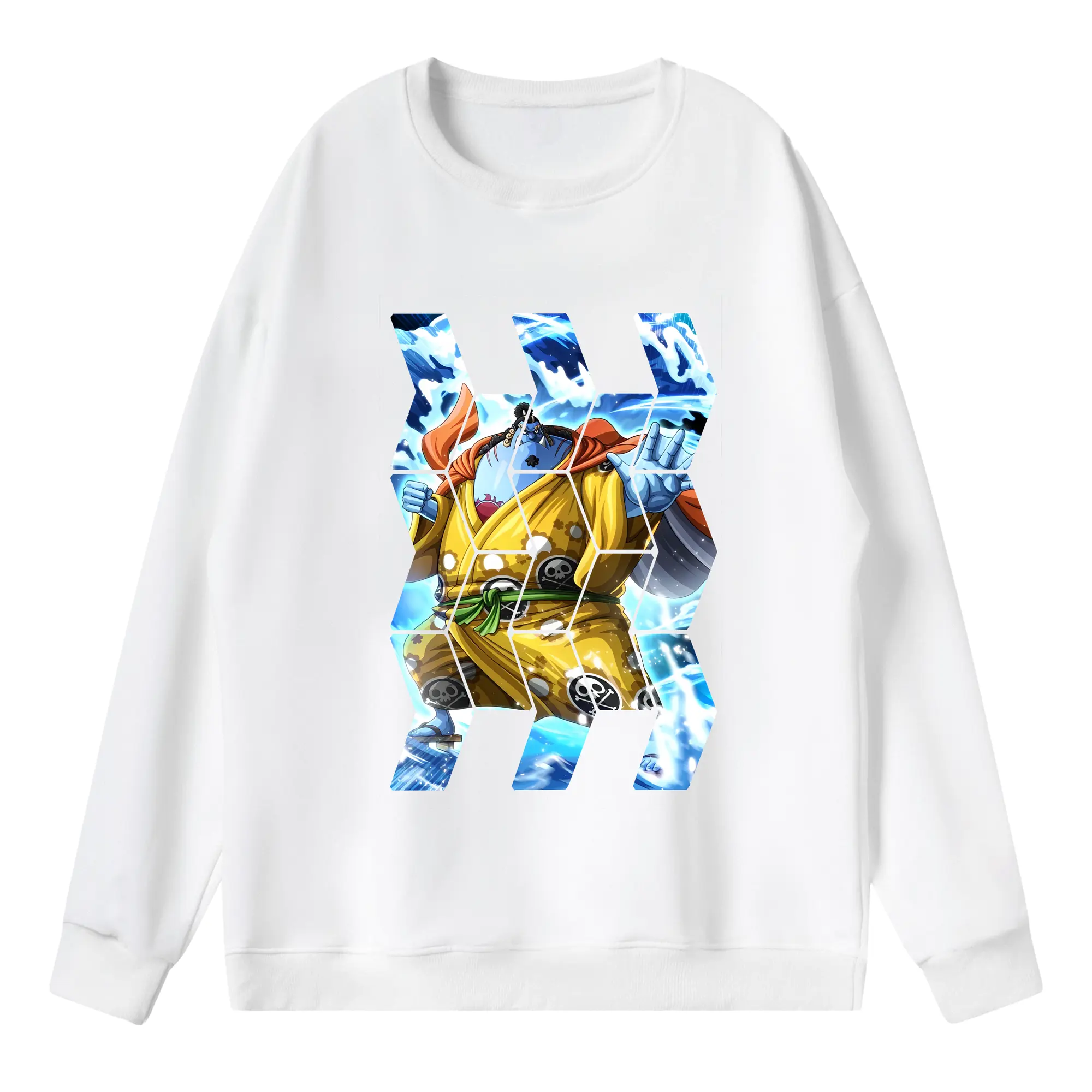 ワンピース グッズ ジンベエ - 薄手 クルーネック スウェット 裏毛260g · ポリエステル 春秋向け カジュアル 男女兼用 · トレーナー デイリー スポーツ 散歩に最適