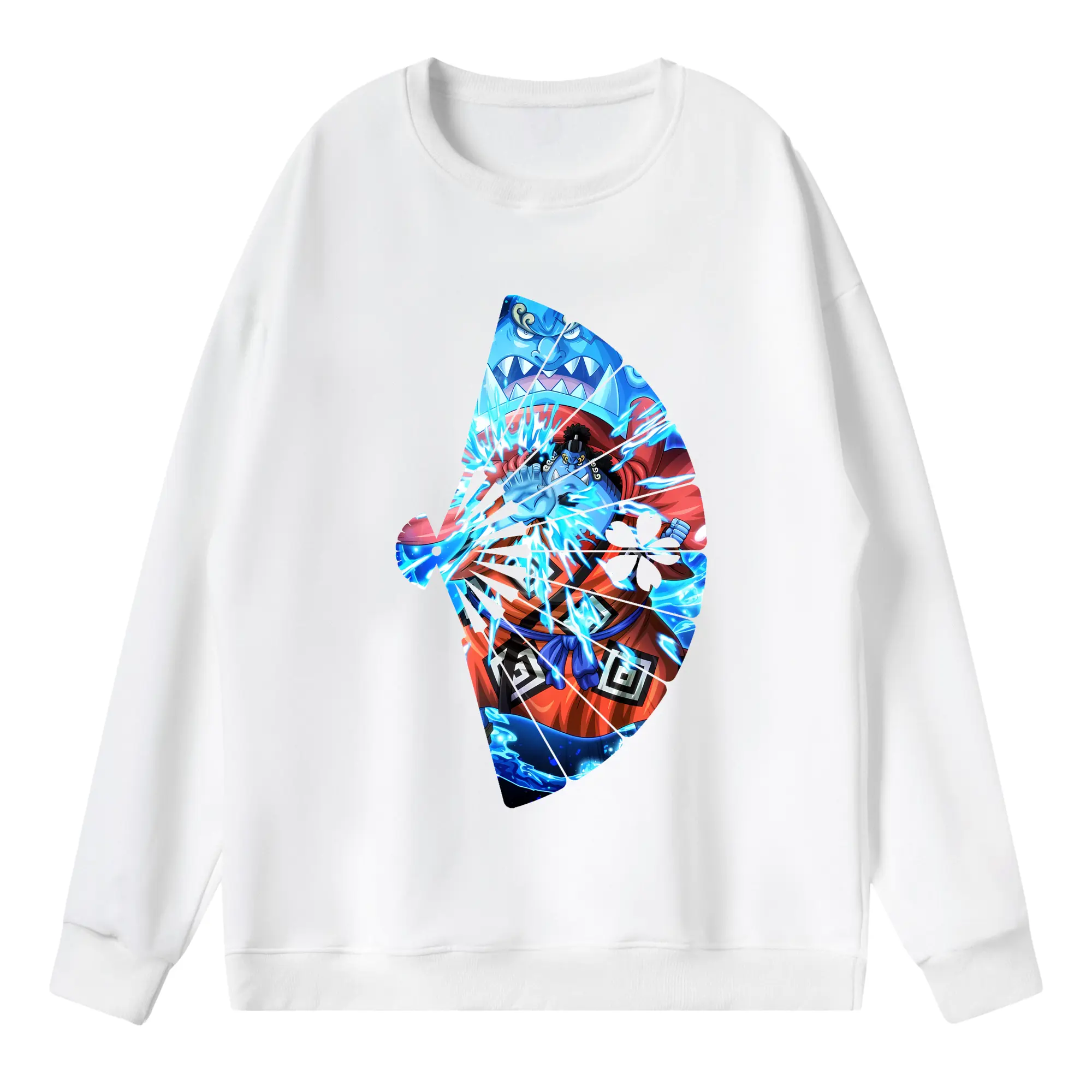 ワンピース グッズ ジンベエ - 薄手 クルーネック スウェット 裏毛260g · ポリエステル 春秋向け カジュアル 男女兼用 · トレーナー デイリー スポーツ 散歩に最適