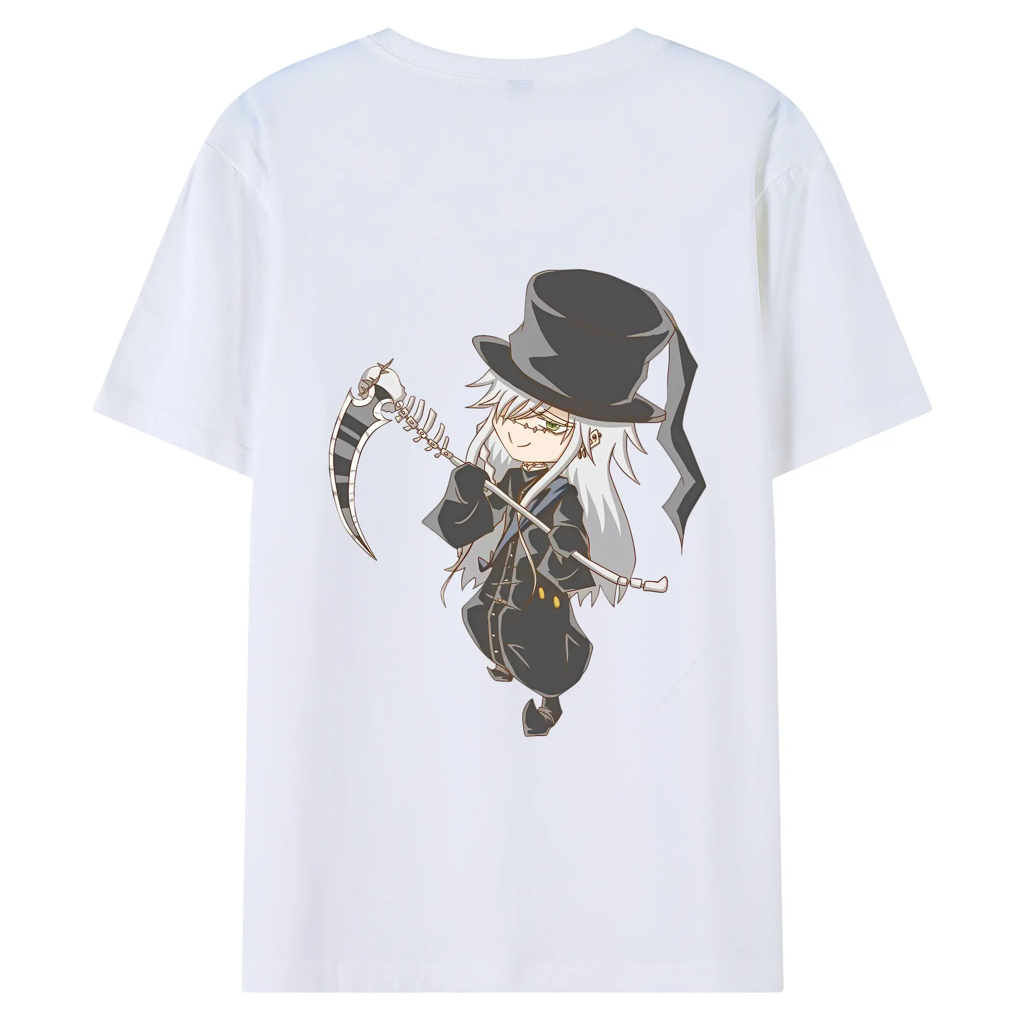 黒執事 グッズ,葬儀屋 - 綿100％ 半袖Tシャツ ・ バックプリント ・ 快適 通気性 ・ 日常使い 散歩 スポーツ用